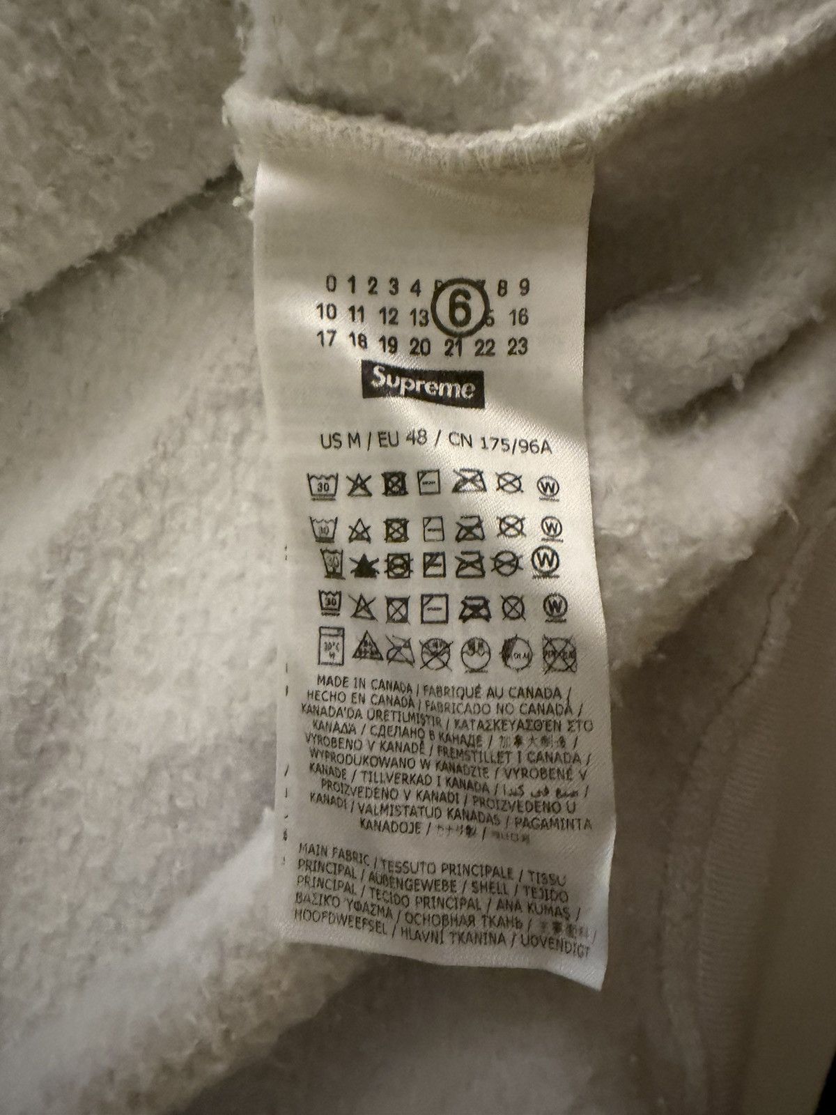 Maison Margiela × Supreme Supreme MM6 Box Logo Zip Up White Size US M / EU 48-50 / 2 - 4 Thumbnail