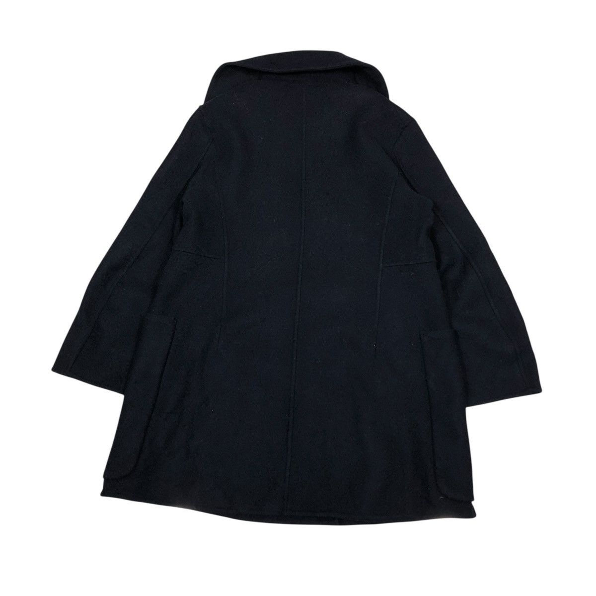 Jil Sander 🔥RICH BLACK WOOL LONG JACKET JILL SANDER J+ DOUBLE COLLAR Size US M / EU 48-50 / 2 - 2 Thumbnail