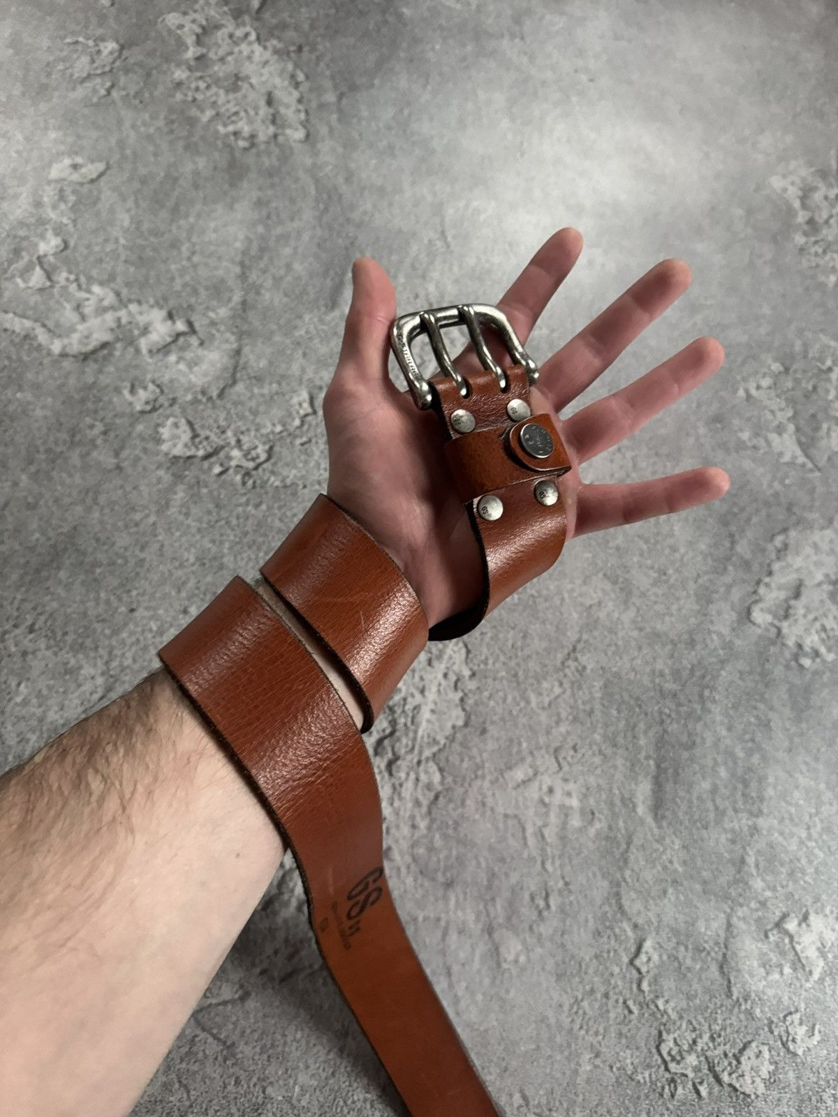 G-Star G star raw brown leather casual belt biker punk y2k Size ONE SIZE - 2 Thumbnail