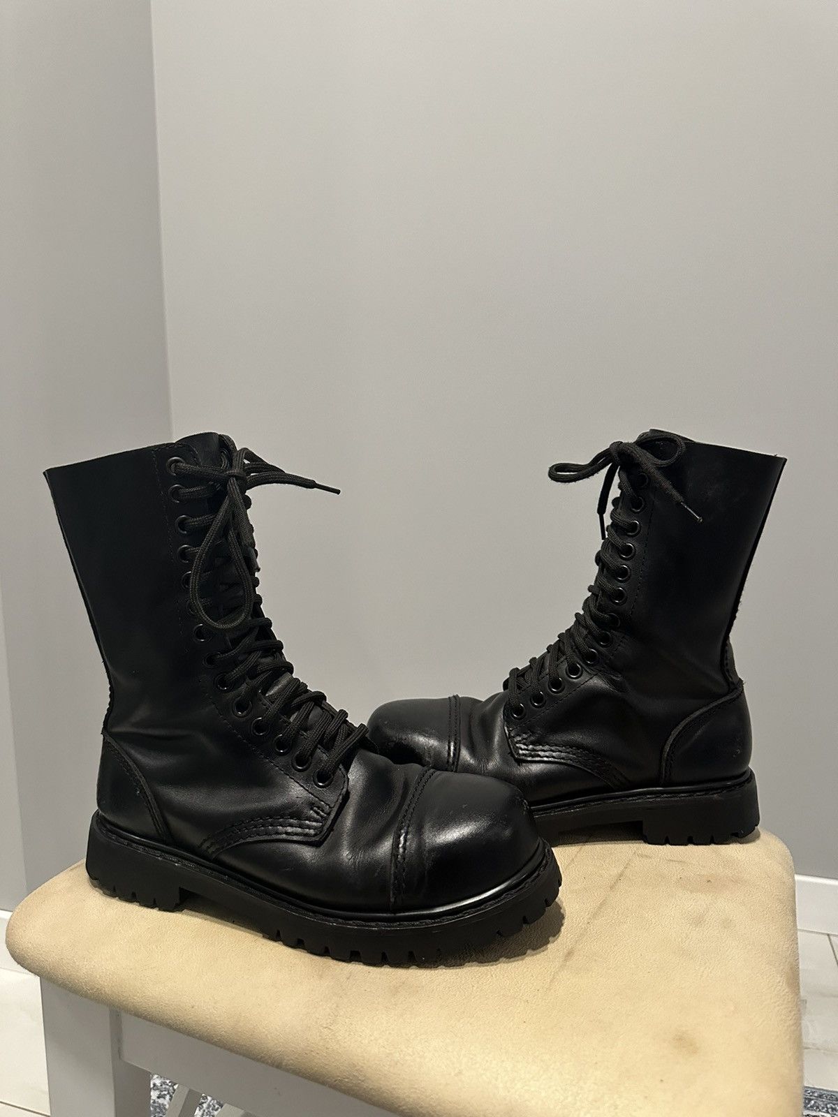Undercover Undercover Avant Garde Vintage Leather Boots Steel Toe Size US 5 / EU 37 - 1 Thumbnail