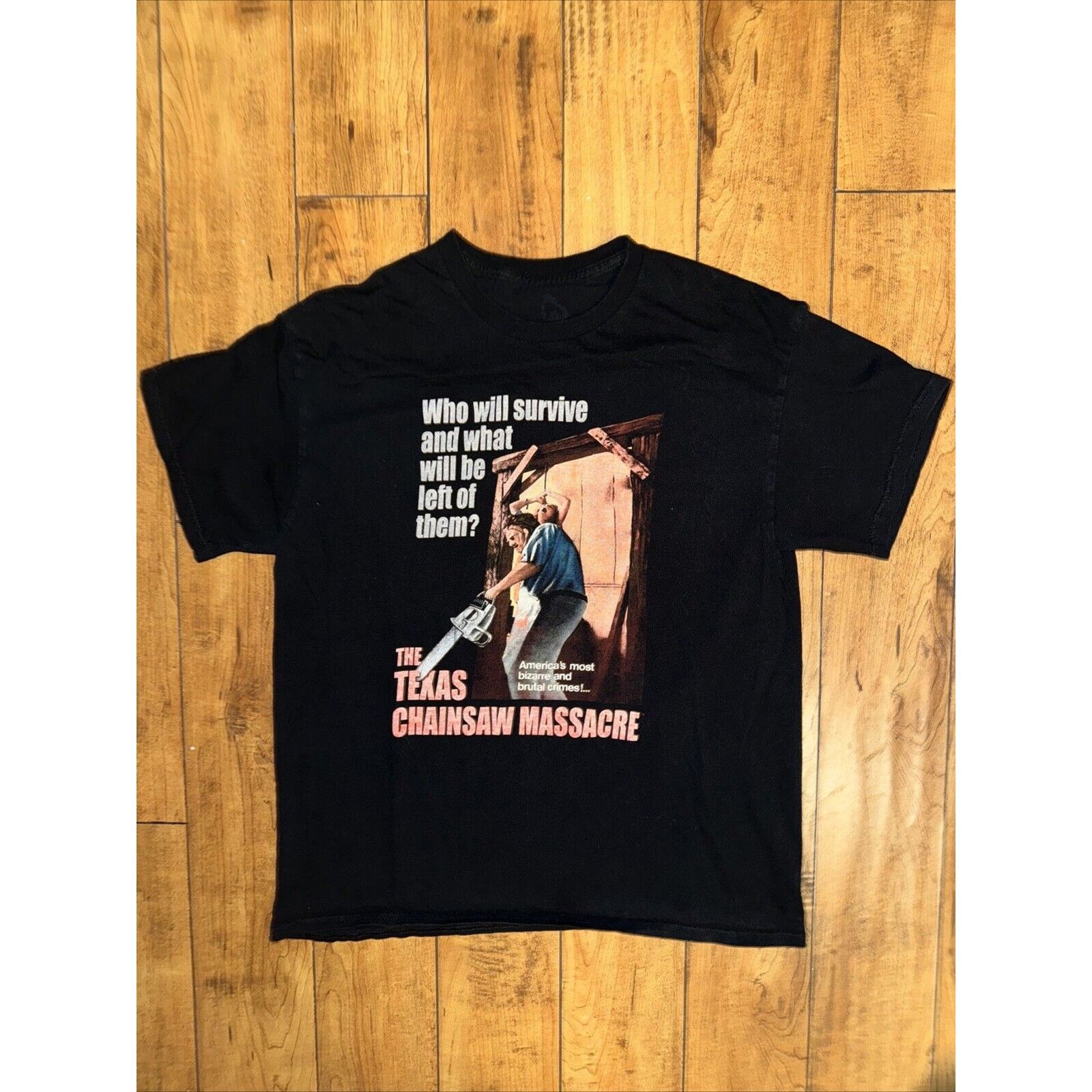 Band Tees The Texas Chainsaw Massacre Article T-Shirt Med Black 19x25 Size US M / EU 48-50 / 2 - 1 Thumbnail