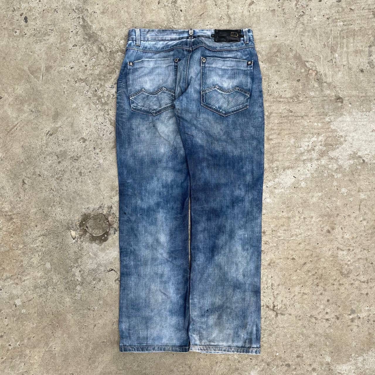 Le Grande Bleu (L.G.B.) VTG Japanese Style Crazy 🤯 Mr.Bright Jeans Baggy Rap Custom Size US 36 / EU 52 - 4 Thumbnail