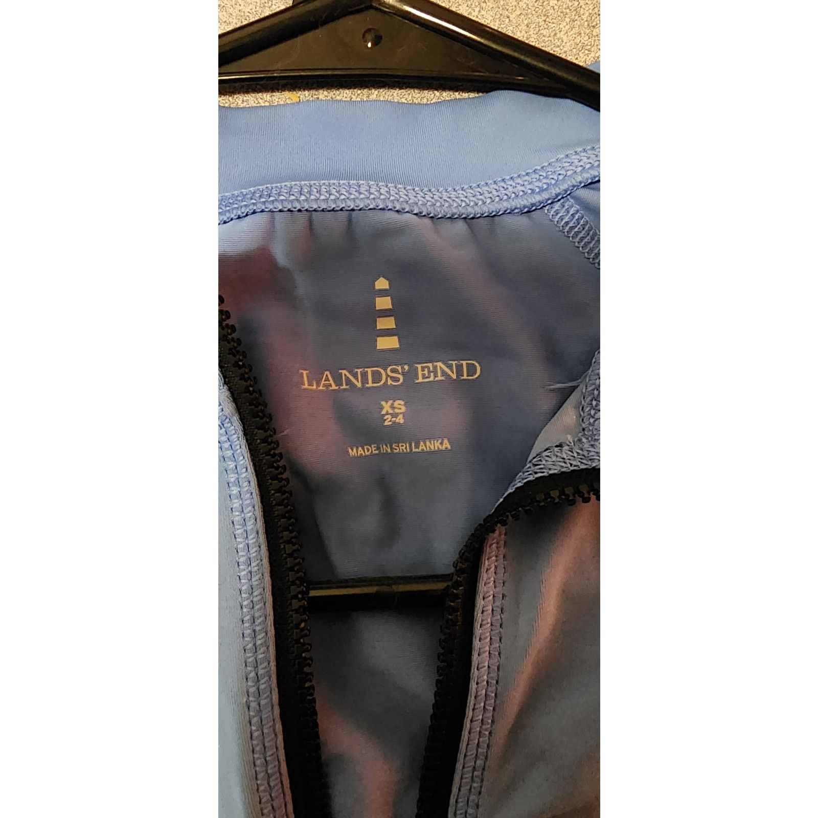 Lands' End Lands End Activewear Top Ombre Blue Short Sleeve Full Zip XS Size S / US 4 / IT 40 - 3 Thumbnail