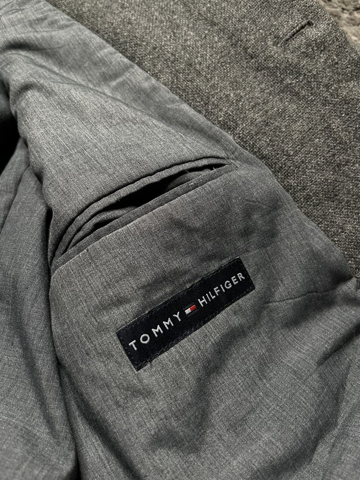 Tommy Hilfiger Designer Tommy Hilfiger Basic Grey Dark Old Money blazer Size 52R - 5 Thumbnail