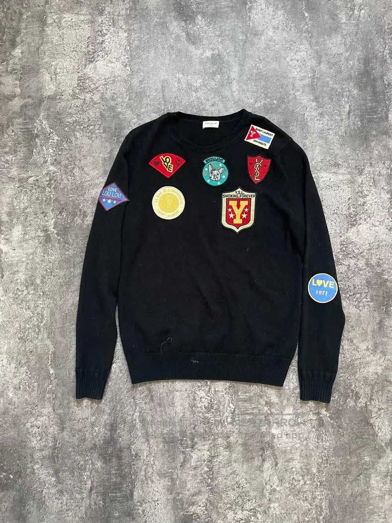 Saint Laurent Paris Saint Laurent Paris Medal applique embroidery sweater Size US S / EU 44-46 / 1 - 1 Thumbnail