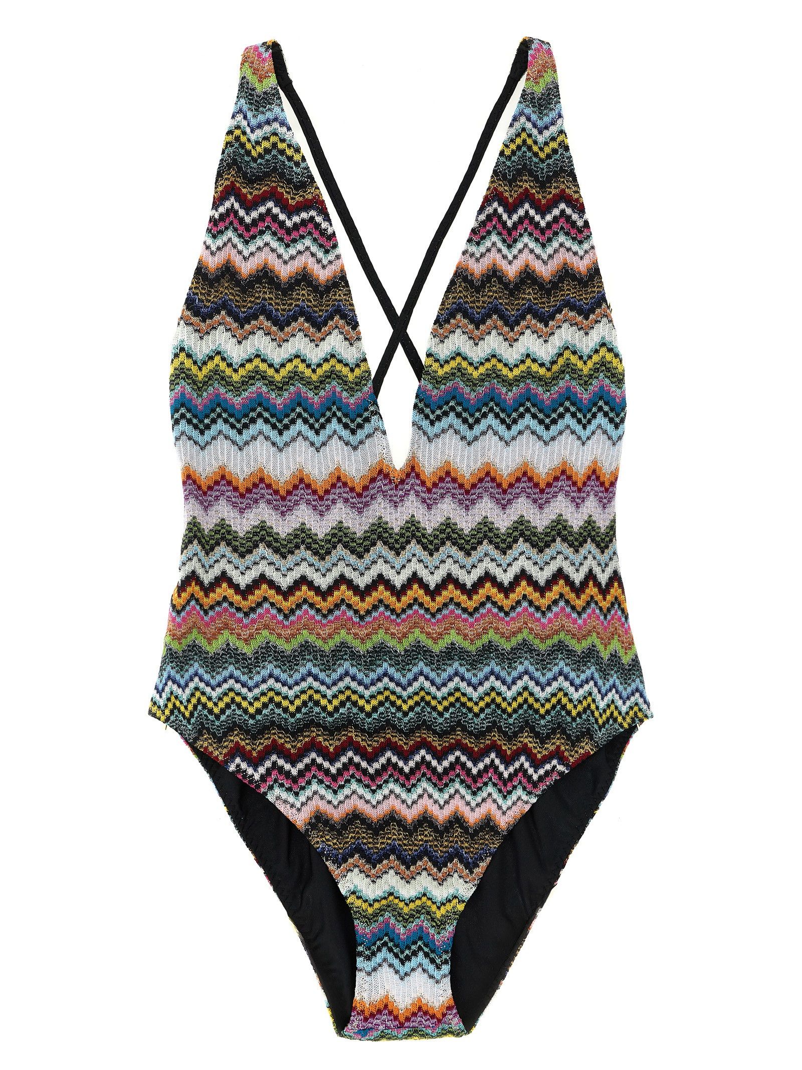 Missoni Zigzag one-piece swimsuit Size L / US 10 / IT 46 - 1 Thumbnail