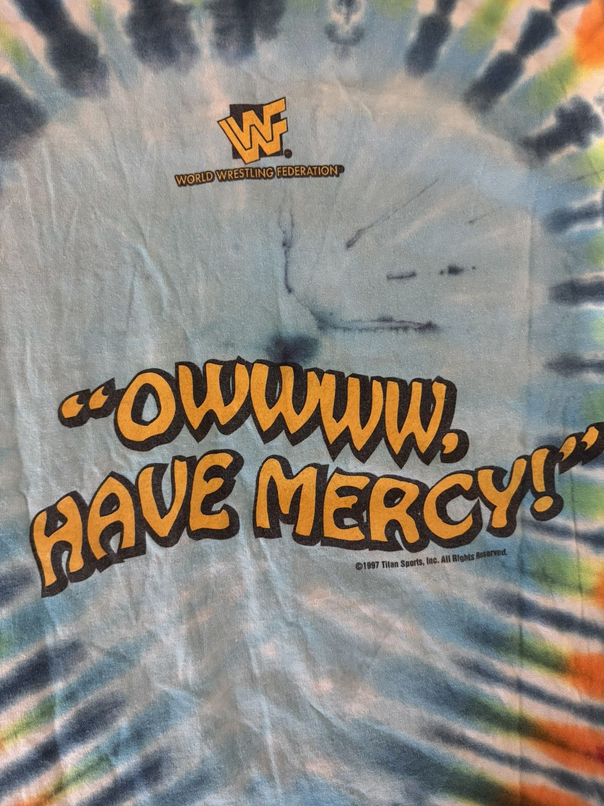 WWF 1997 RARE vintage DUDE LOVE ❤️‍🔥 MANKIND wrestling tee tie-dye Size US M / EU 48-50 / 2 - 4 Thumbnail