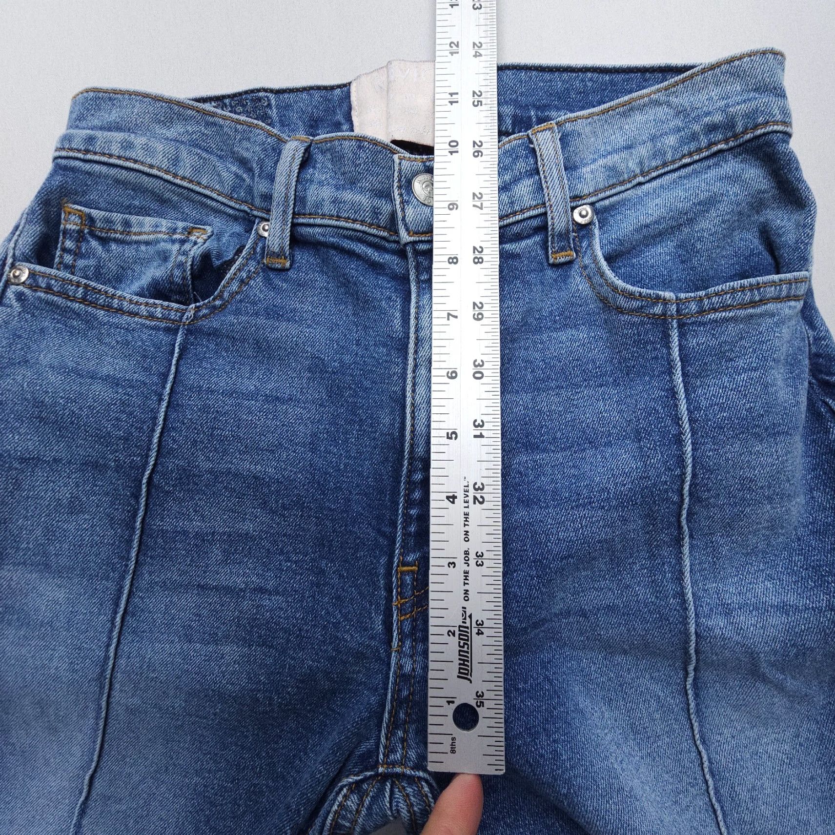 Vintage Revice Denim Venus Star High Rise Crop Jeans 27 Blue Stretch USA Made Womens Size 27 Jeans Crop Denim Size 27" / US 4 / IT 40 - 5 Thumbnail
