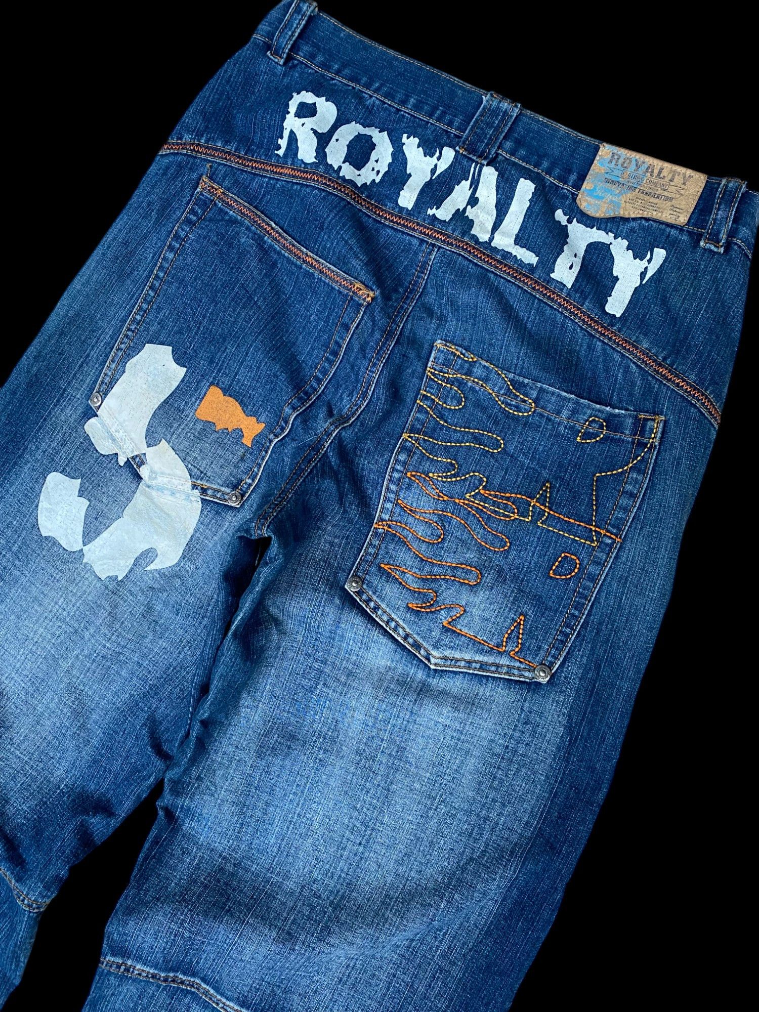 Fubu × JNCO BAGGY Royalty No 5 Painted JNCO FUBU STYLE jean W33x33 Size US 33 - 8 Thumbnail