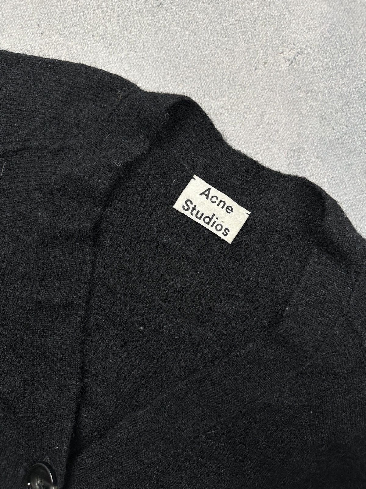 Acne Studios Acne Studios Black Alpaca Wool Cardigan Minimalist Archive Size M / US 6-8 / IT 42-44 - 6 Thumbnail