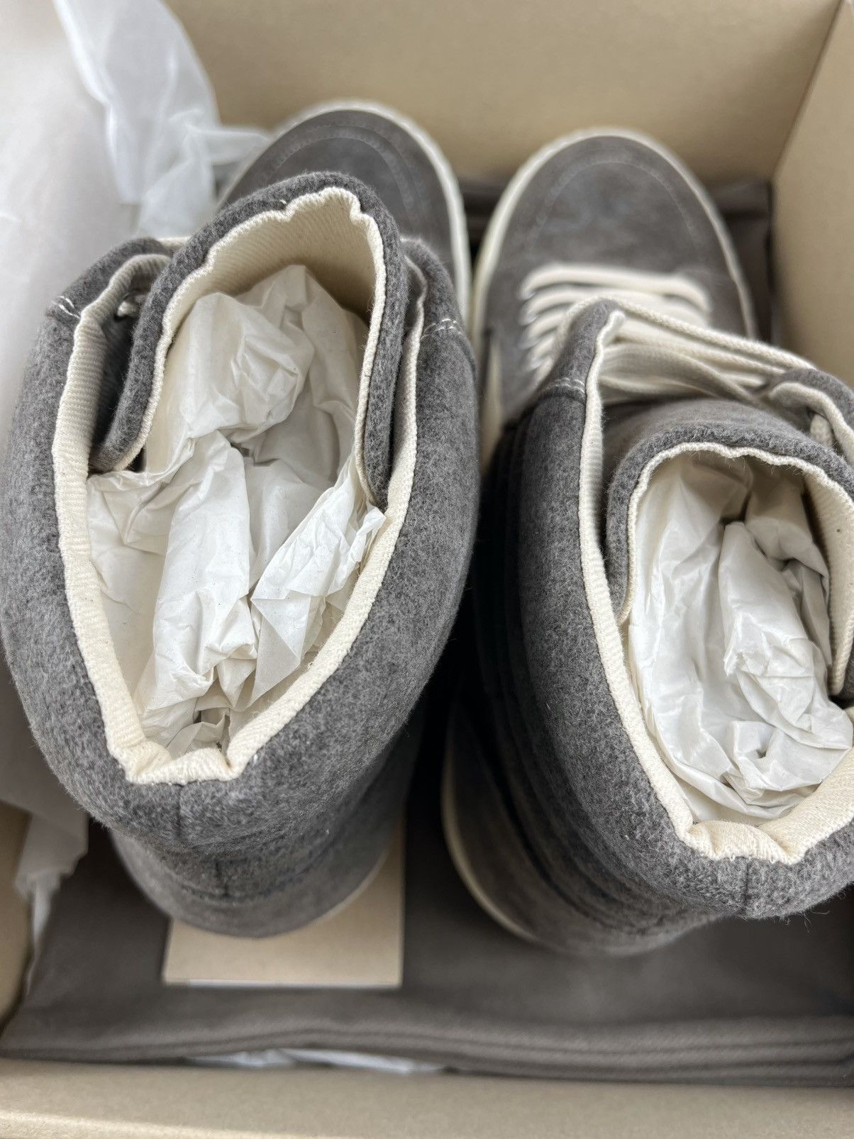Rick Owens FW24 Rick Owens Vans Vintage Sneaks High Moleskin DRKSHDW Size US 12 / EU 45 - 6 Thumbnail