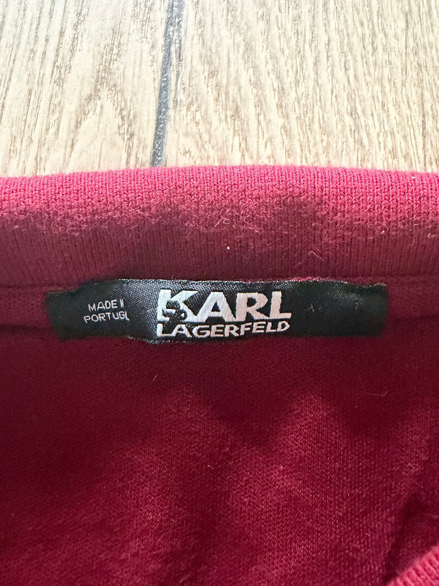Karl Lagerfeld Karl Lagerfeld Paris Ikonik Patch Polo Shirt Burgundy L Size US L / EU 52-54 / 3 - 5 Thumbnail