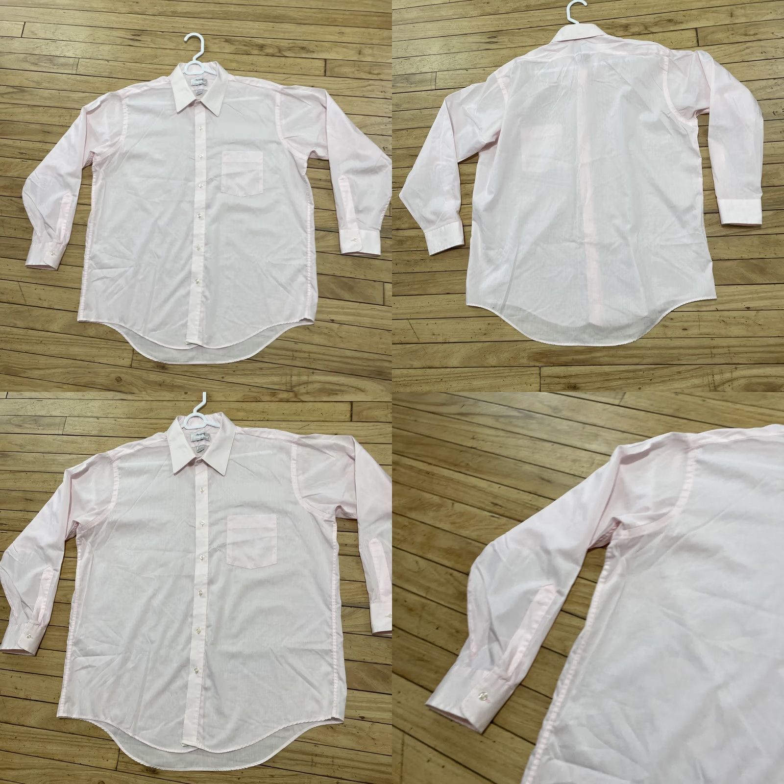 Arrow VINTAGE Arrow Bradstreet Dress Shirt Men 17 32/33 Light Pink EUC 70s 80s USA Shirt Men Size 46R - 9 Thumbnail