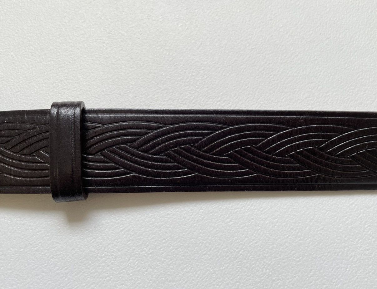 Prada Mid 2000s Western Plaque Buckle Belt Size 30 - 11 Thumbnail