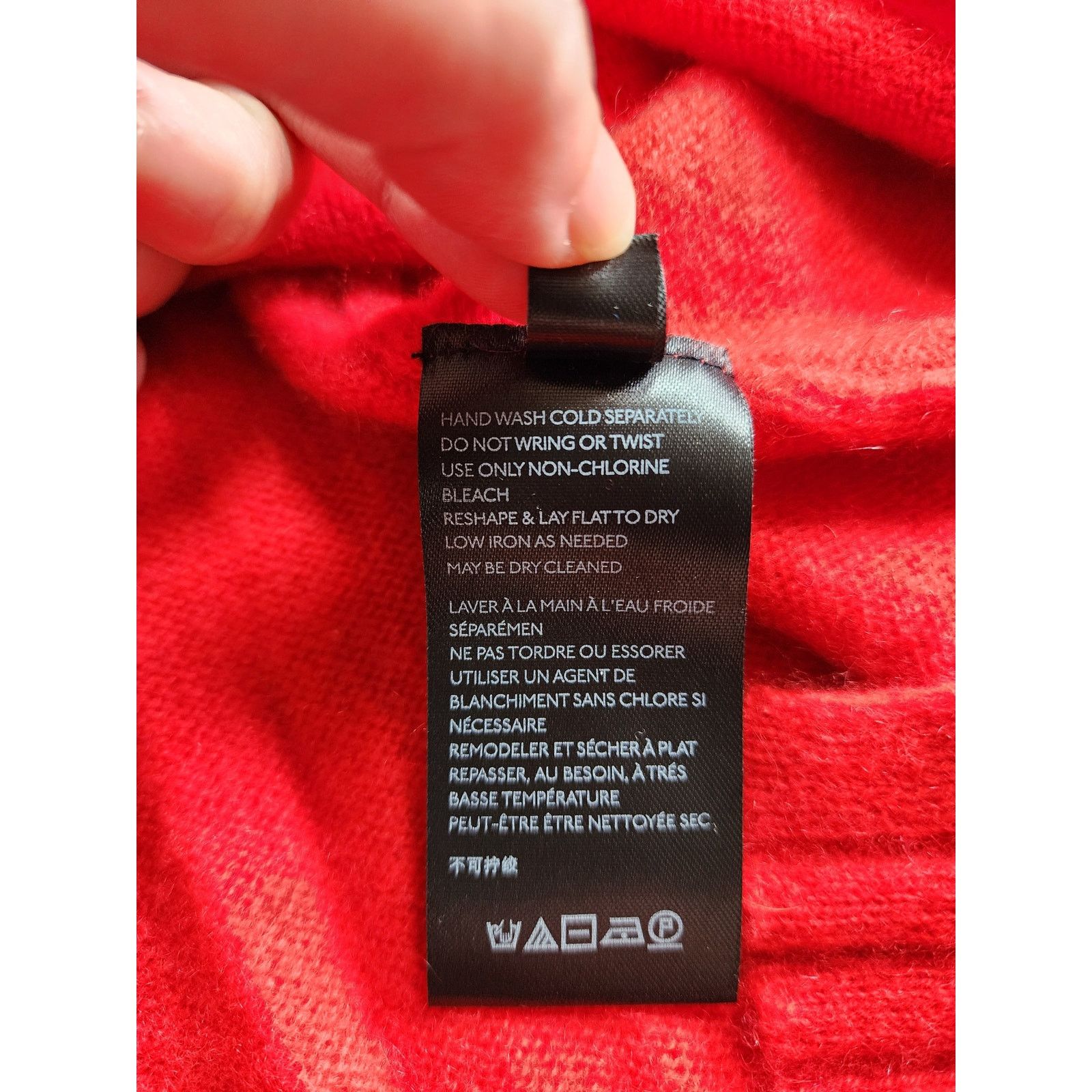 Anthropologie Anthropologie 100% Cashmere Collection V-Neck Sweater Red XL Size XL / US 12-14 / IT 48-50 - 7 Thumbnail