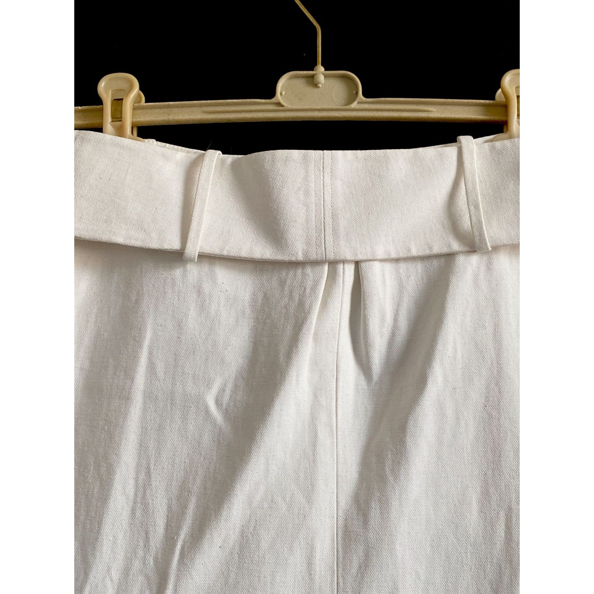Chloe Chloe SS06 Linen Cotton Skirt Naturel FR40 Made in France Size 28" / US 6 / IT 42 - 6 Thumbnail