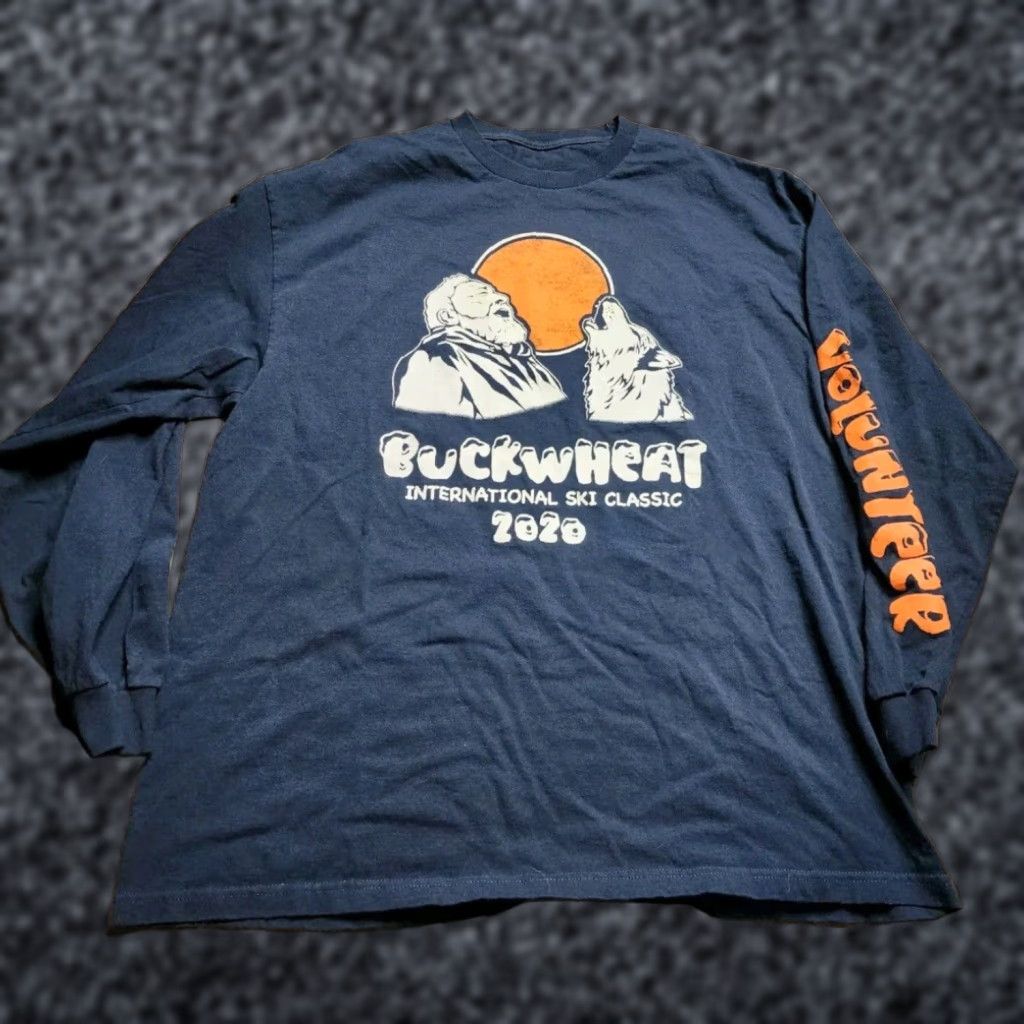 Vintage 2020 Buckwheat International Ski Classic Alaska Memorial 2 Sided Long Sleeve Blue XL Mens T Shirt Size US XL / EU 56 / 4 - 1 Thumbnail