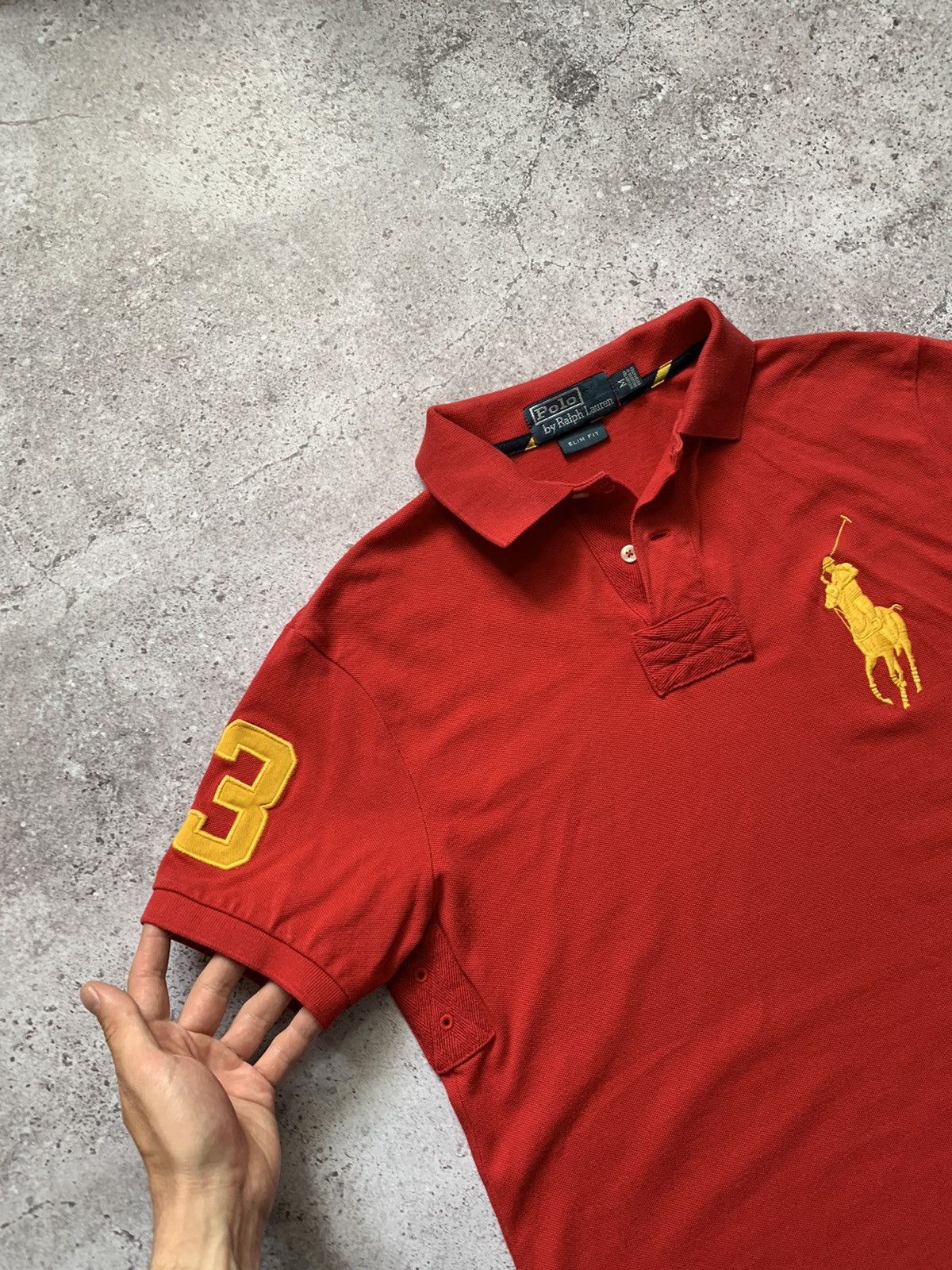 Polo Ralph Lauren × Vintage Vintage Polo Ralph Lauren Big Pony #3 Rugby Shirt 90’s Size US M / EU 48-50 / 2 - 2 Thumbnail