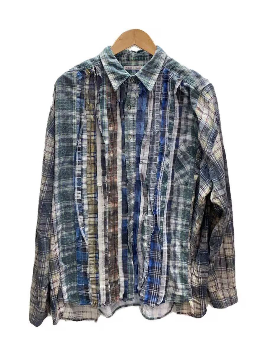 Pre-owned Needles Reconstructed Rebuild Flannel Shirt In Multicolor