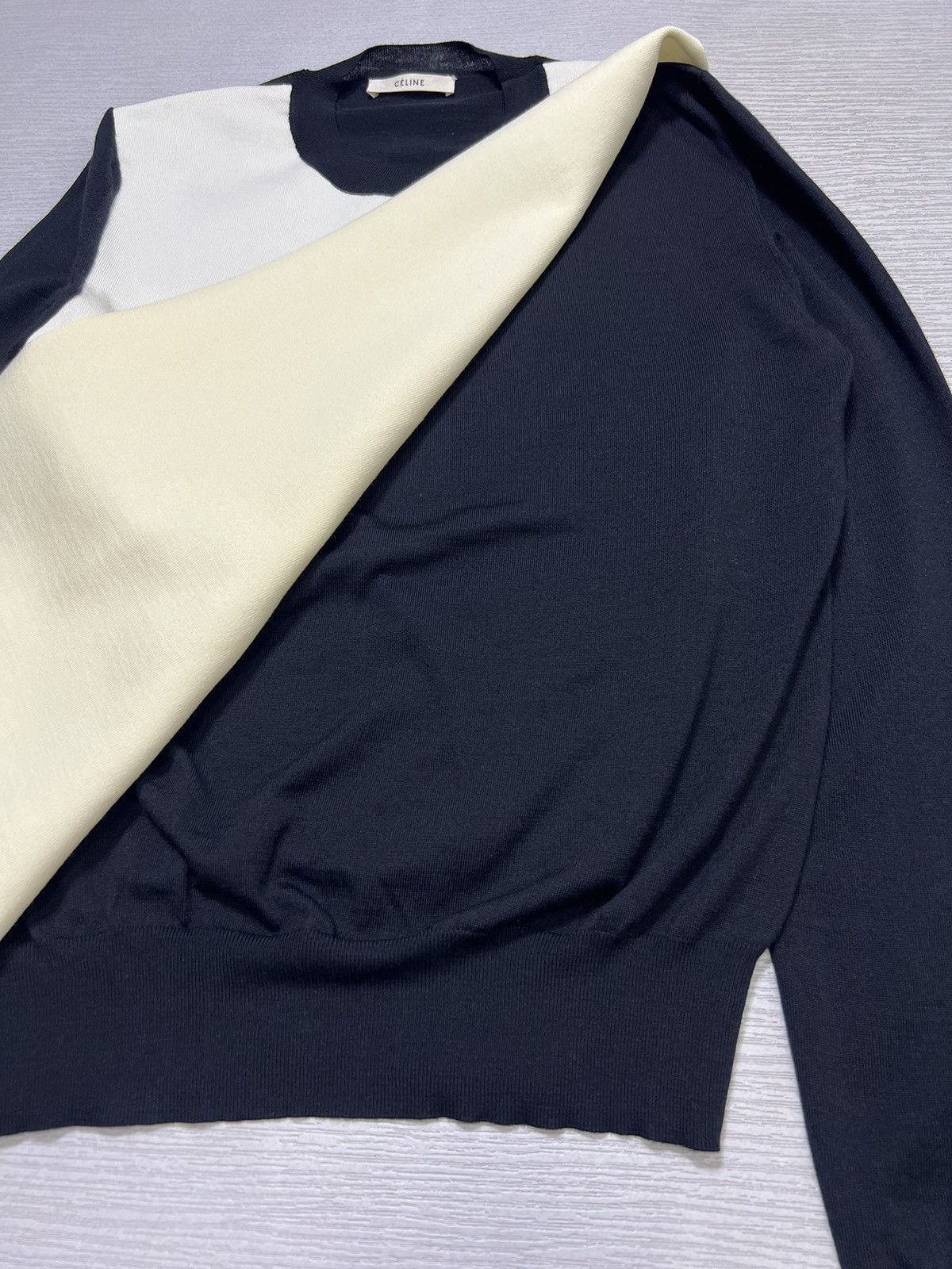 Celine Celine - Phoebe Philo - Colorblock Knit Layered Sweater Size S / US 4 / IT 40 - 9 Thumbnail