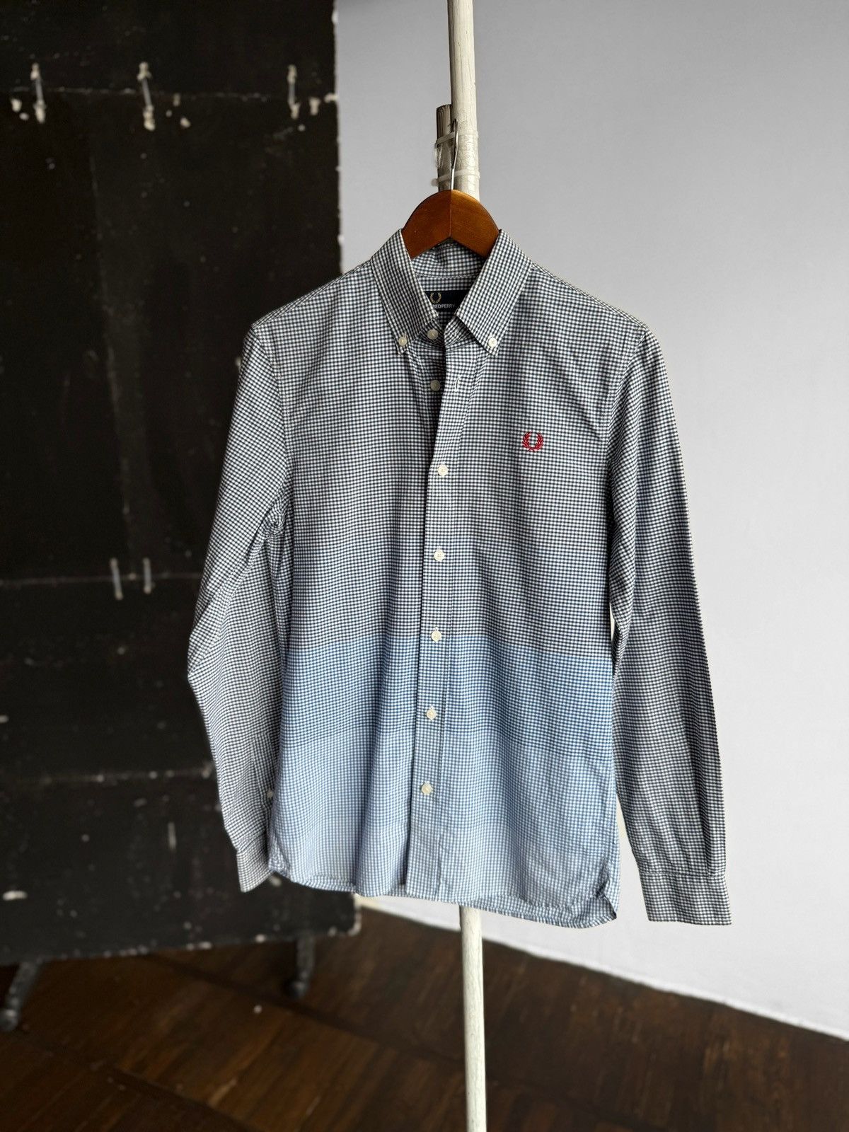Designer × Fred Perry Fred Perry Check Button Down Long Sleeve Shirt Small Logo Size US S / EU 44-46 / 1 - 1 Thumbnail