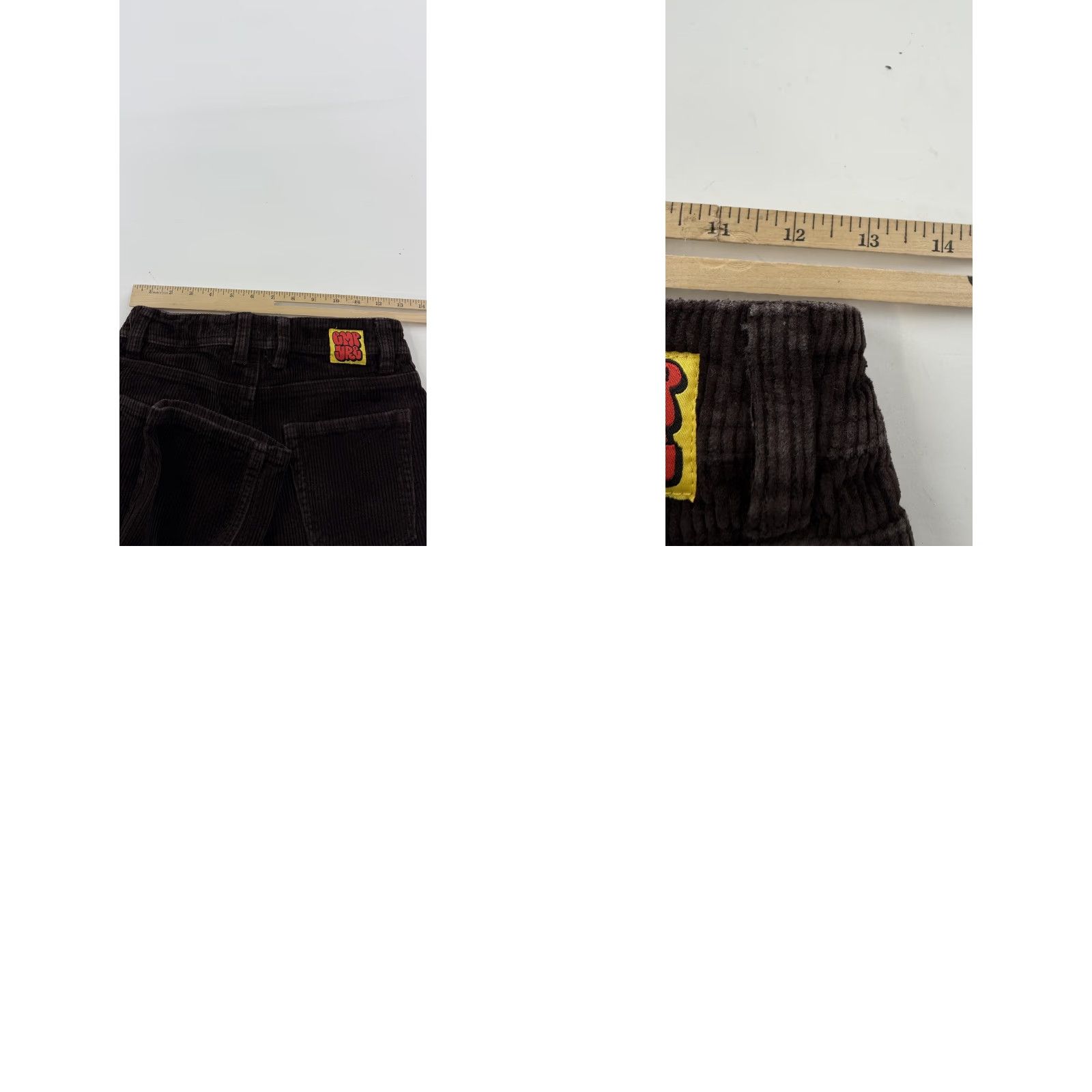 Empyre Empyre Pants Womens 24 Brown Corduroy Straight Leg Embroidered Logo Ladies Size 42" / US 20 - 8 Thumbnail