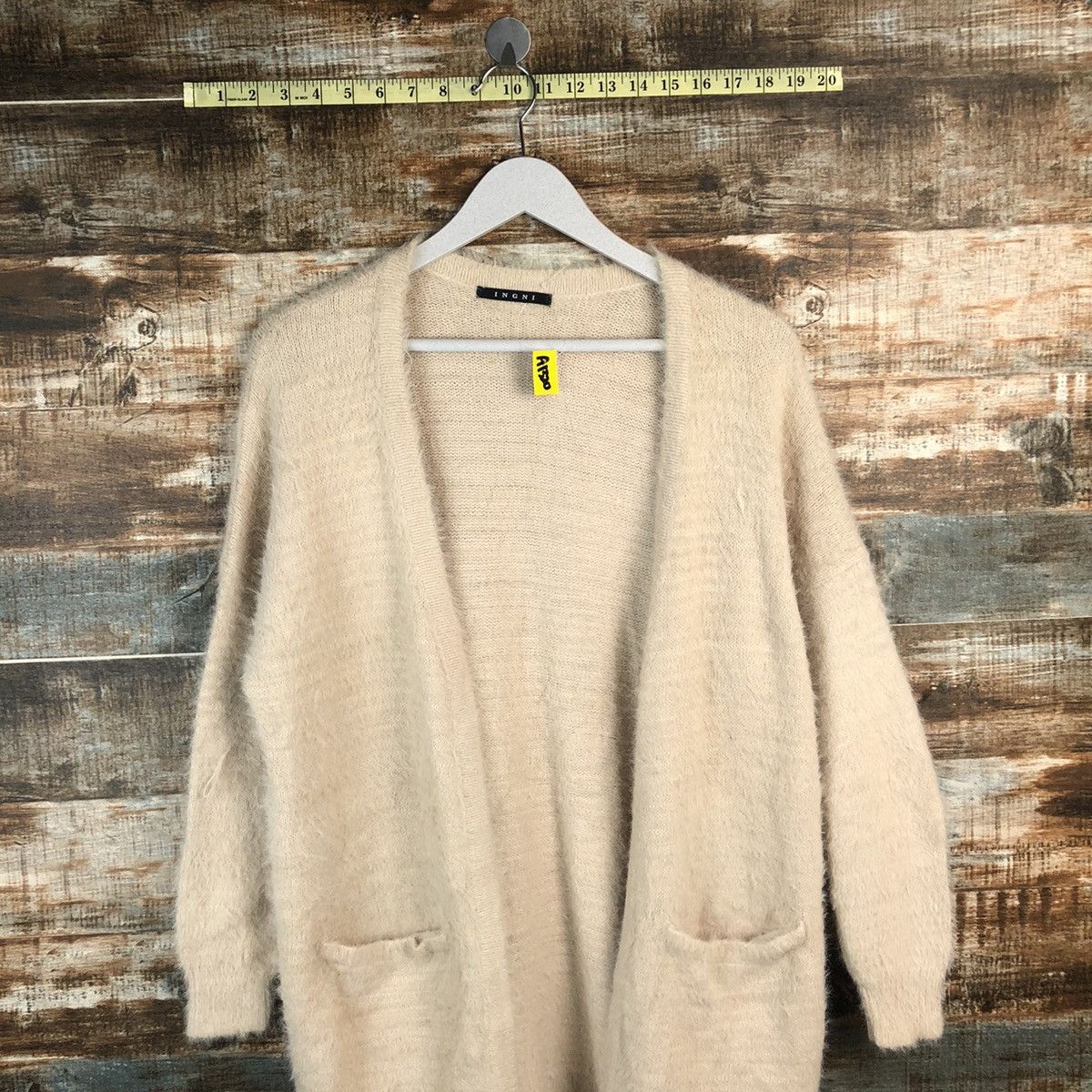 Aran Isles Knitwear Ingni Brown Cardigan mohair fur shaggy Knitwear #A1320 Size M / US 6-8 / IT 42-44 - 2 Thumbnail