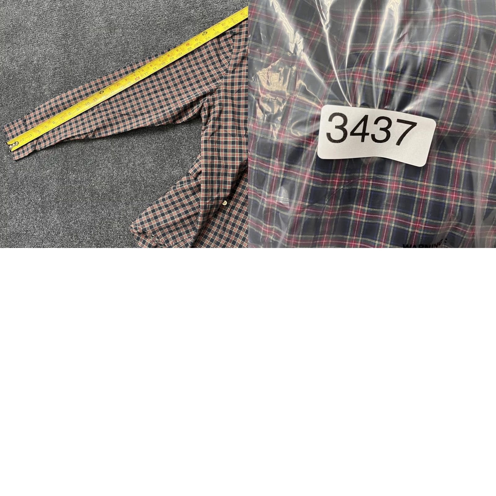 Ralph Lauren Lauren Ralph Lauren Dress Shirt Mens 16.5 36/37 Blue Plaid Classic Fit Non-Iron Shirt Size 46R - 8 Thumbnail