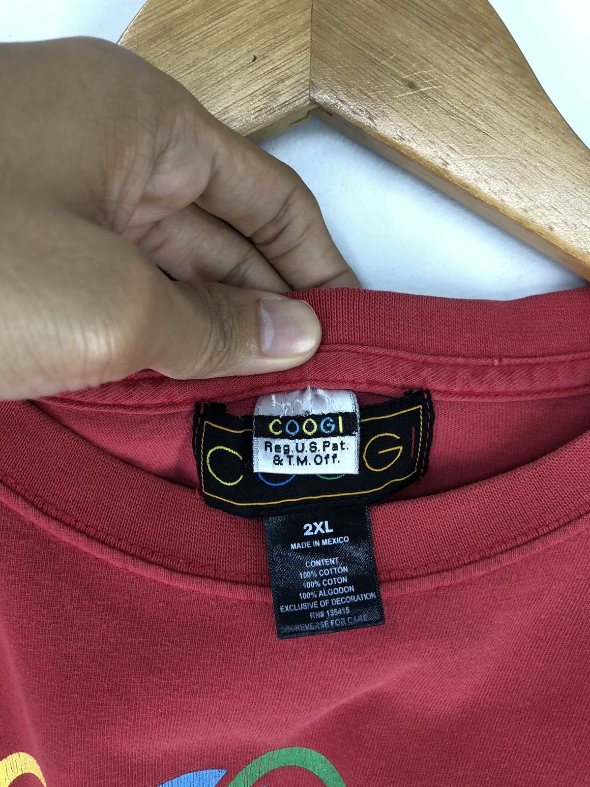 Coogi Vintage Coogi Modern Luxe Faded Red Tshirt Size US XXL / EU 58 / 5 - 15 Thumbnail