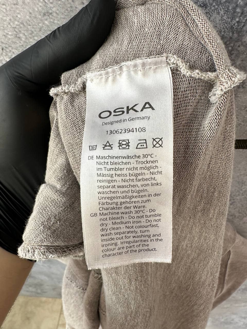 OSKA Oska Avant-Garde Linen Blend Cardigan Hooded Jacket Size XL / US 12-14 / IT 48-50 - 15 Thumbnail