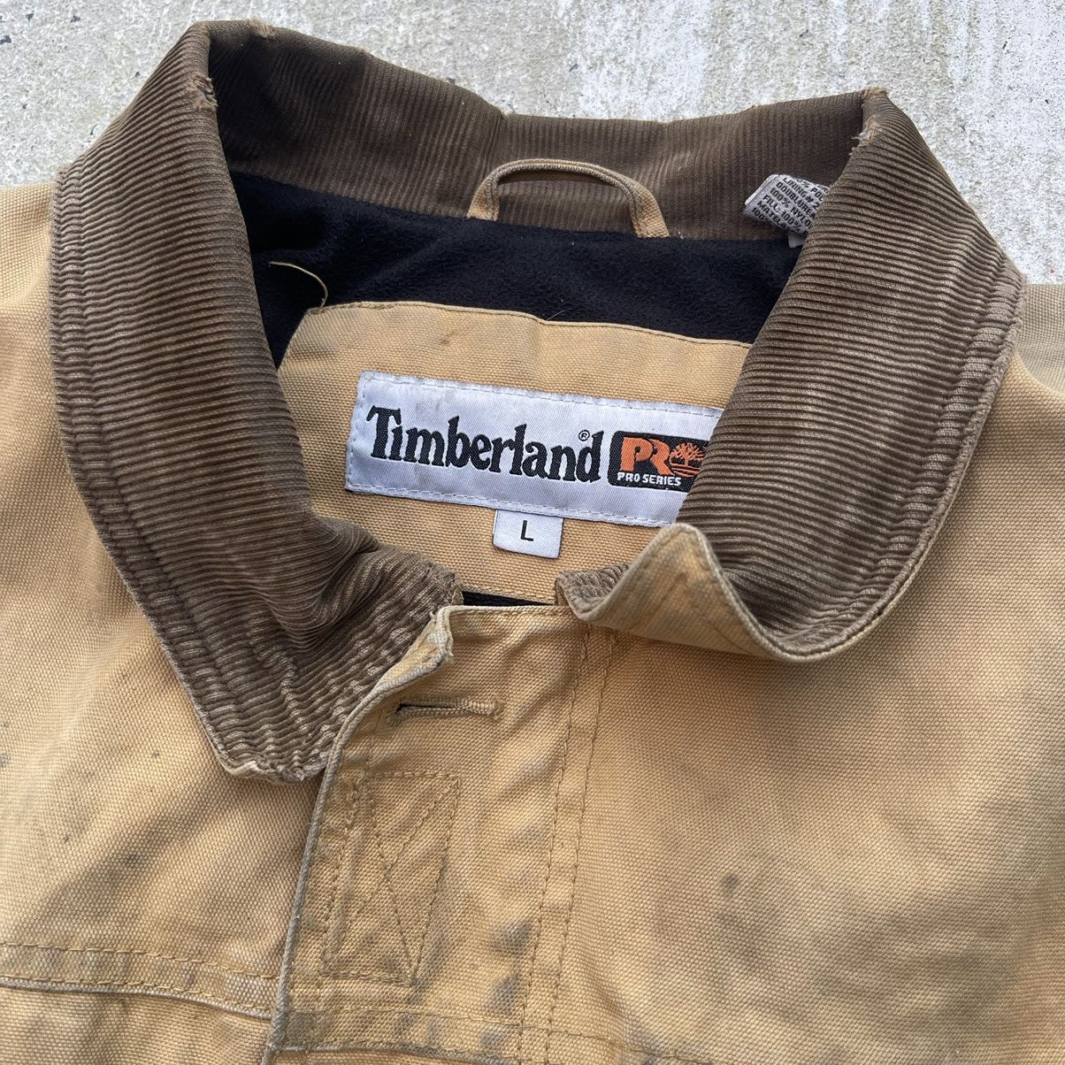Carhartt Vintage Thrashed Tan TIMBERLAND PRO Lined Chore Jacket Size US L / EU 52-54 / 3 - 2 Thumbnail