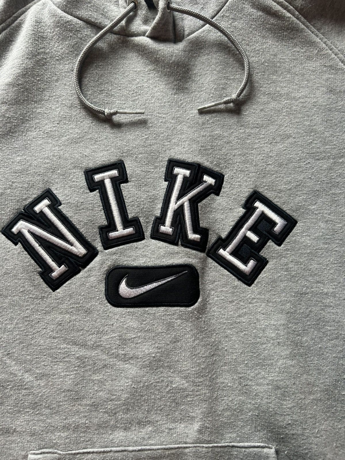 Nike Vintage Y2K Grey Tag Nike Spellout Center Swoosh Grey Hoodie Size US XL / EU 56 / 4 - 4 Thumbnail