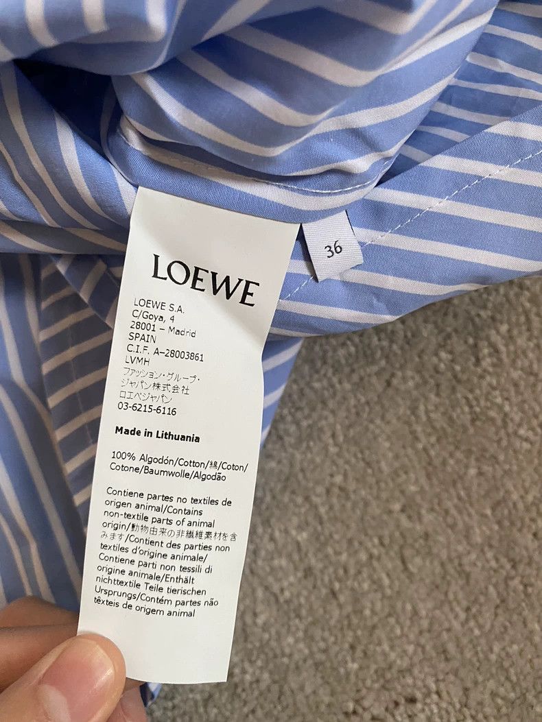 Loewe LOEWE Blue striped shirt Size XS / US 0-2 / IT 36-38 - 3 Thumbnail