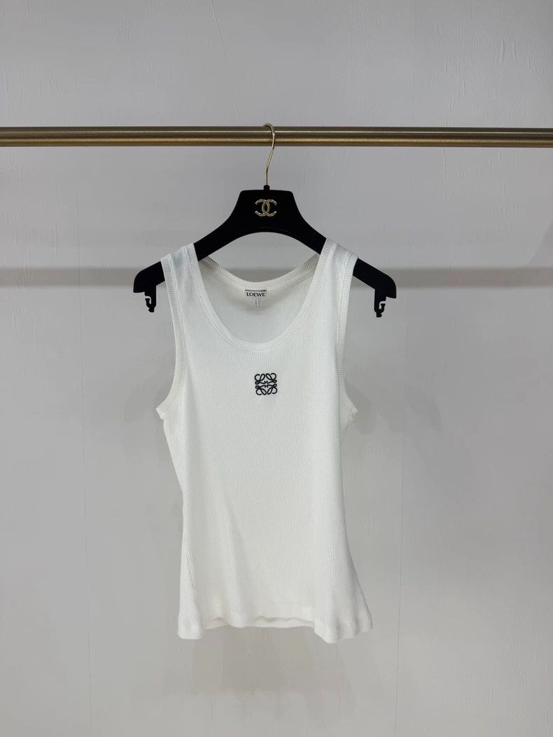 Loewe Logo White Tank Top - dmc