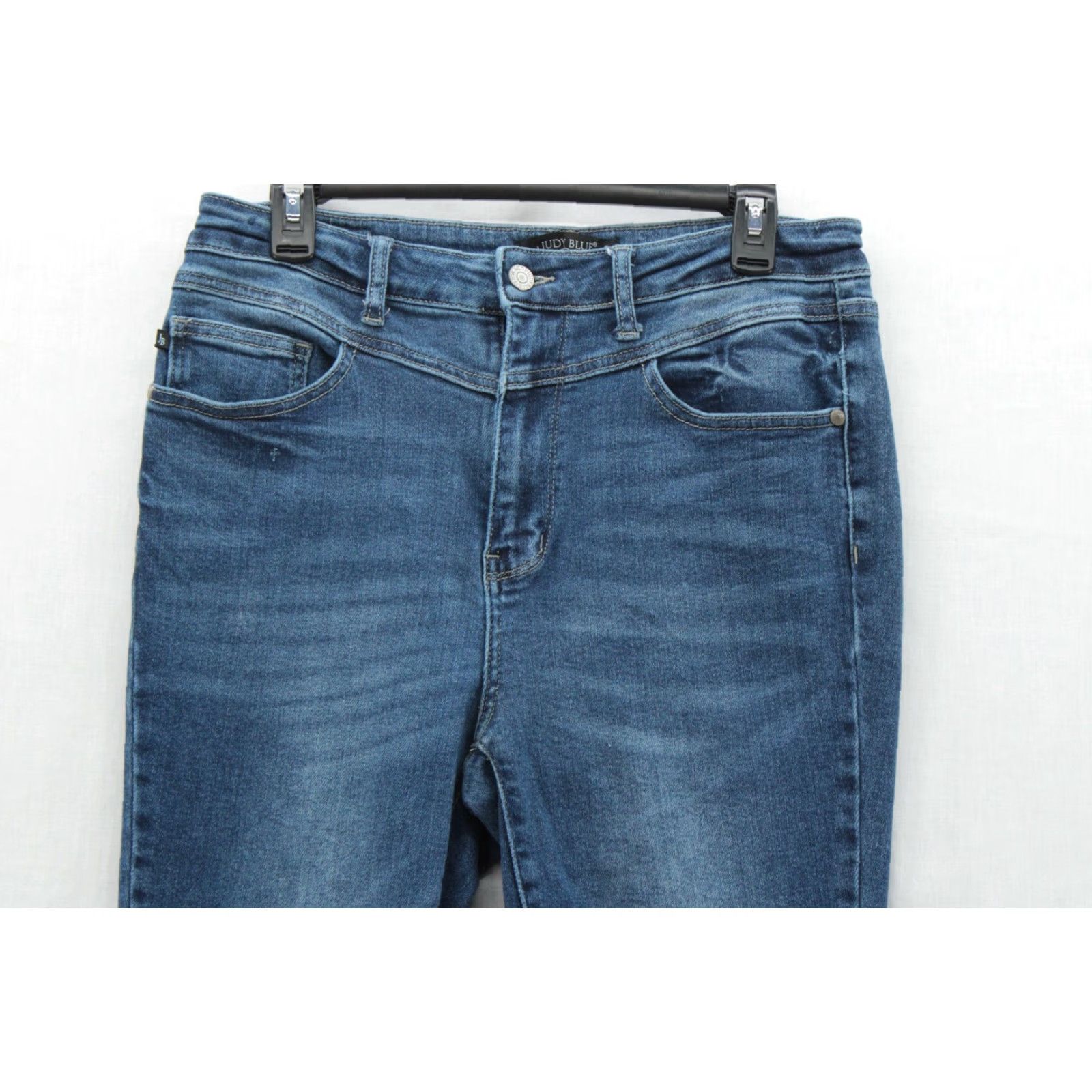 Vintage Judy Blue Jeans Womens 11/30 Blue High Rise Mom Jean Dark Wash Casual Stretch - 28 Inseam - 5-Pocket - Regular - Size 11/30 - Blue - Denim - Womens Size 30" / US 8 / IT 44 - 2 Thumbnail