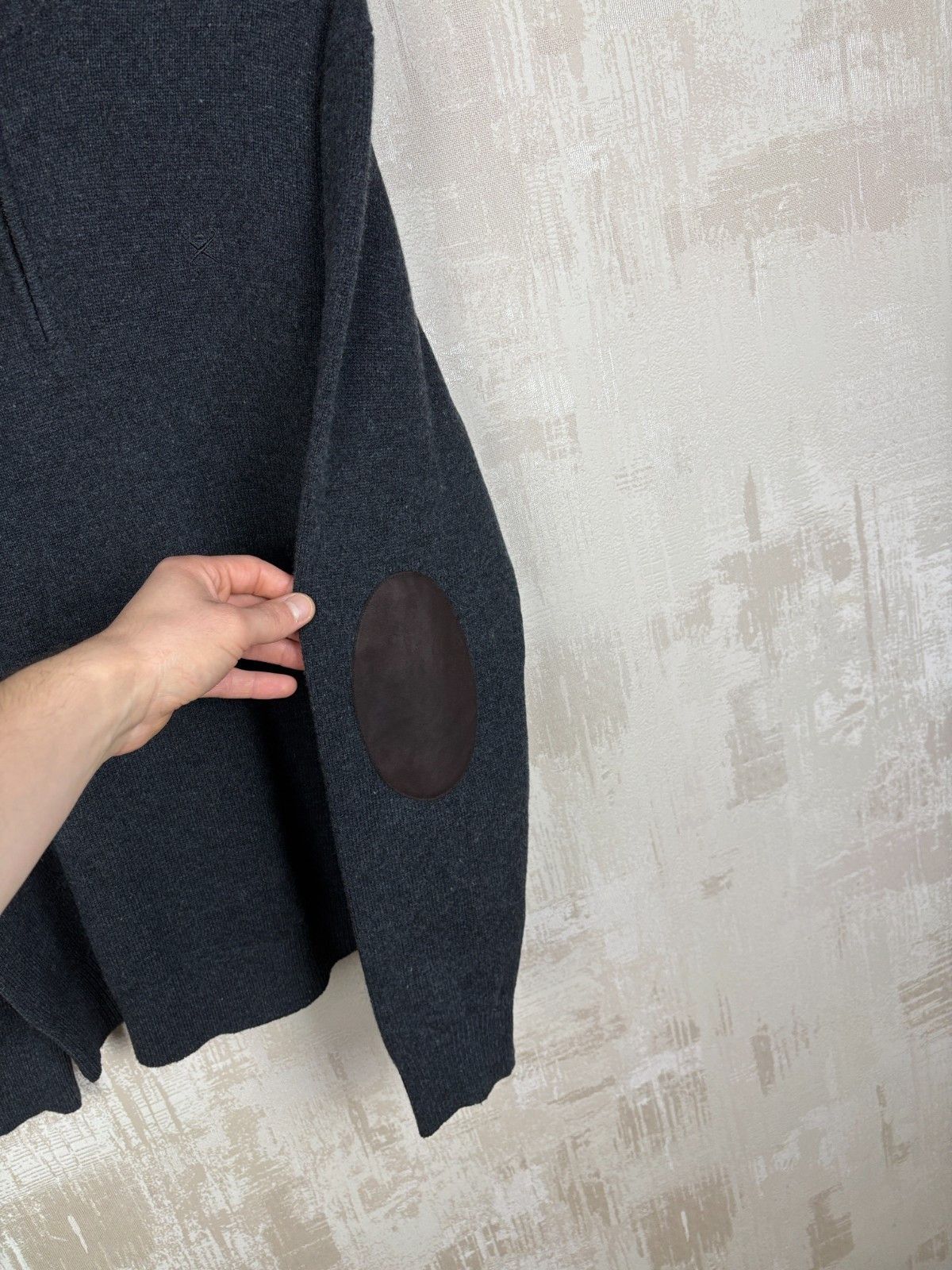 Hackett Hackett London Lambswool Pullover 1/4 Zip Sweater Elbow Pads Size US XL / EU 56 / 4 - 15 Thumbnail