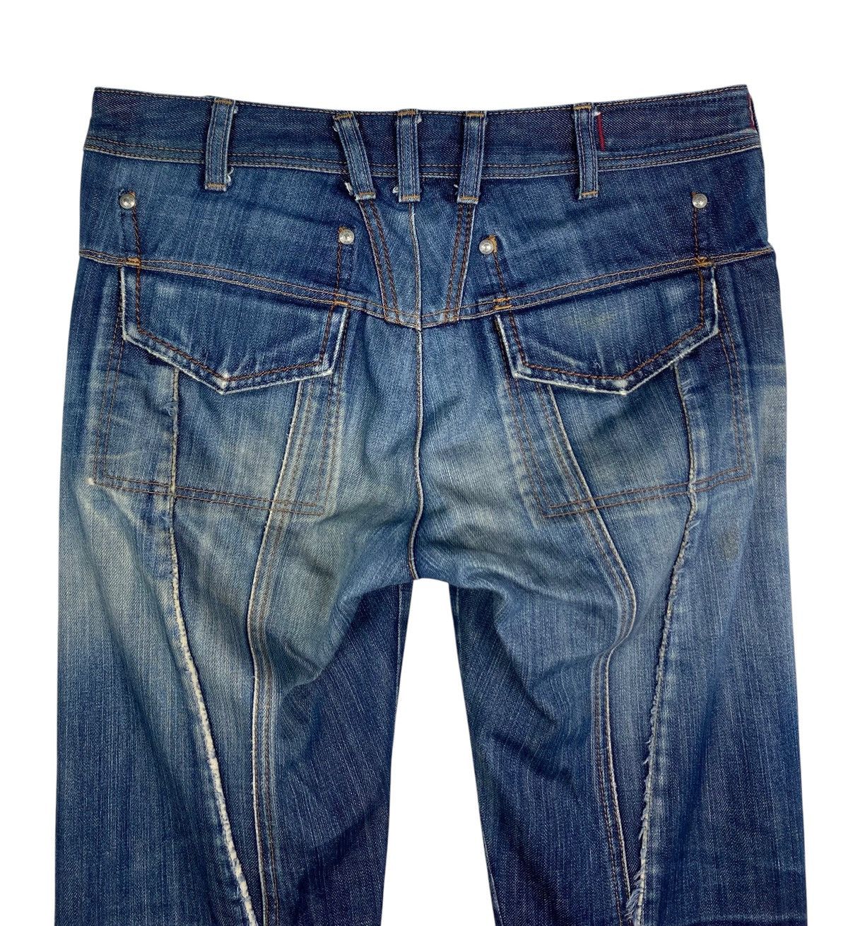 Marithe + Francois Girbaud Marithé François Girbaud Crossed Red Enamel Tape Denim Jeans Size US 30 / EU 46 - 7 Thumbnail