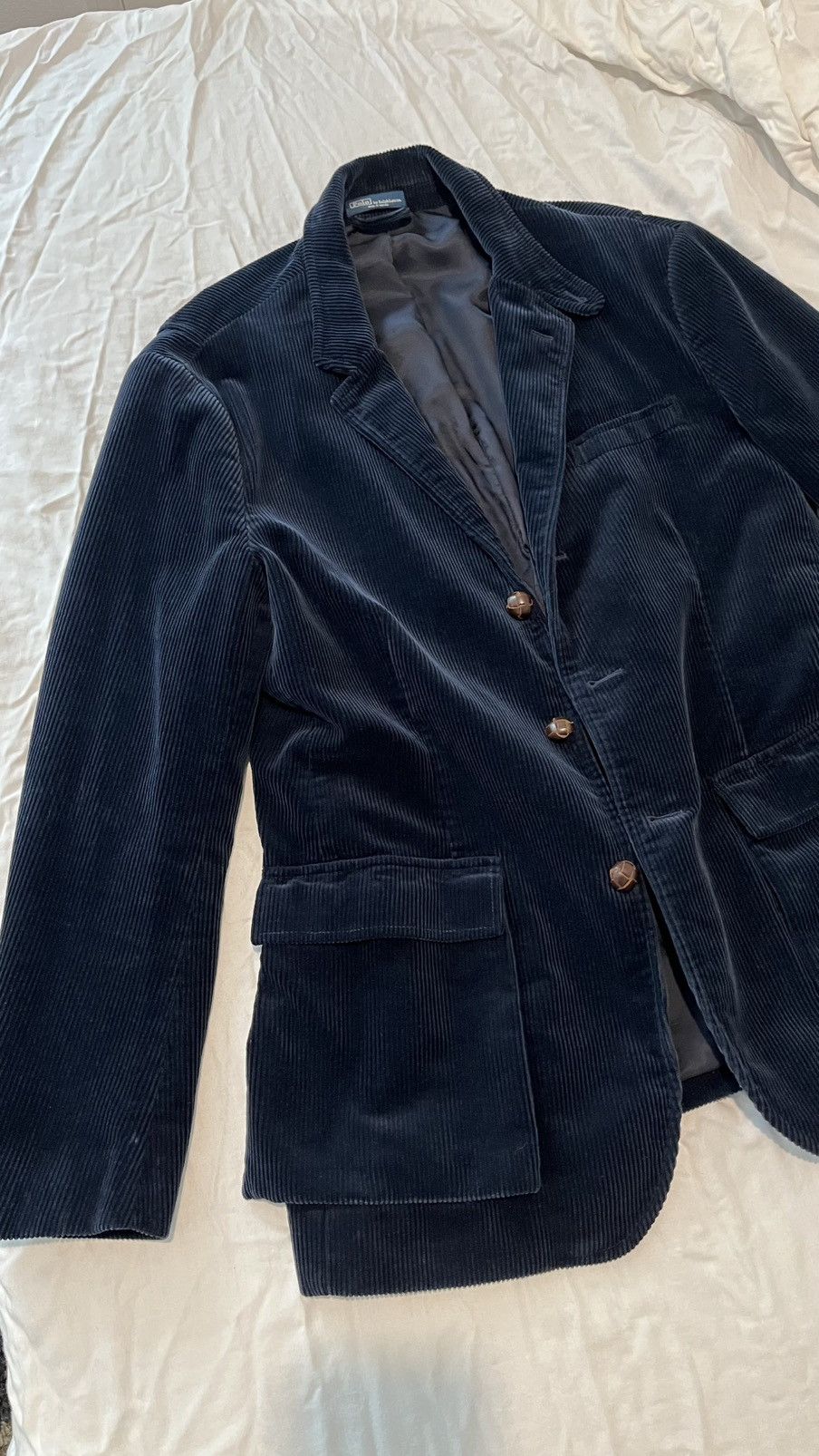 Polo Ralph Lauren Polo by Ralph Lauren Corduroy Blazer Navy Men's Size L Size 40L - 4 Thumbnail
