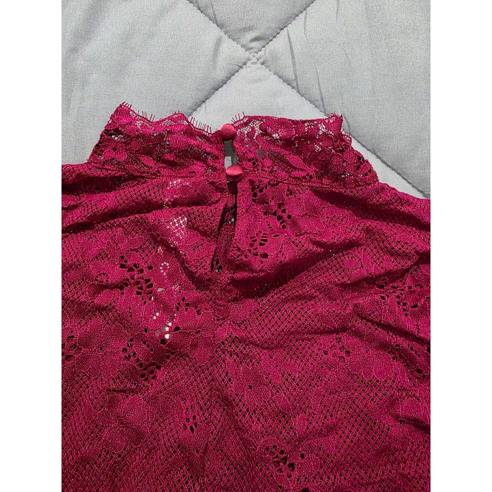 Victoria's Secret Womens size Medium Gorgeous Lace Long Sleeved Bodysuit Victo Size ONE SIZE - 8 Thumbnail