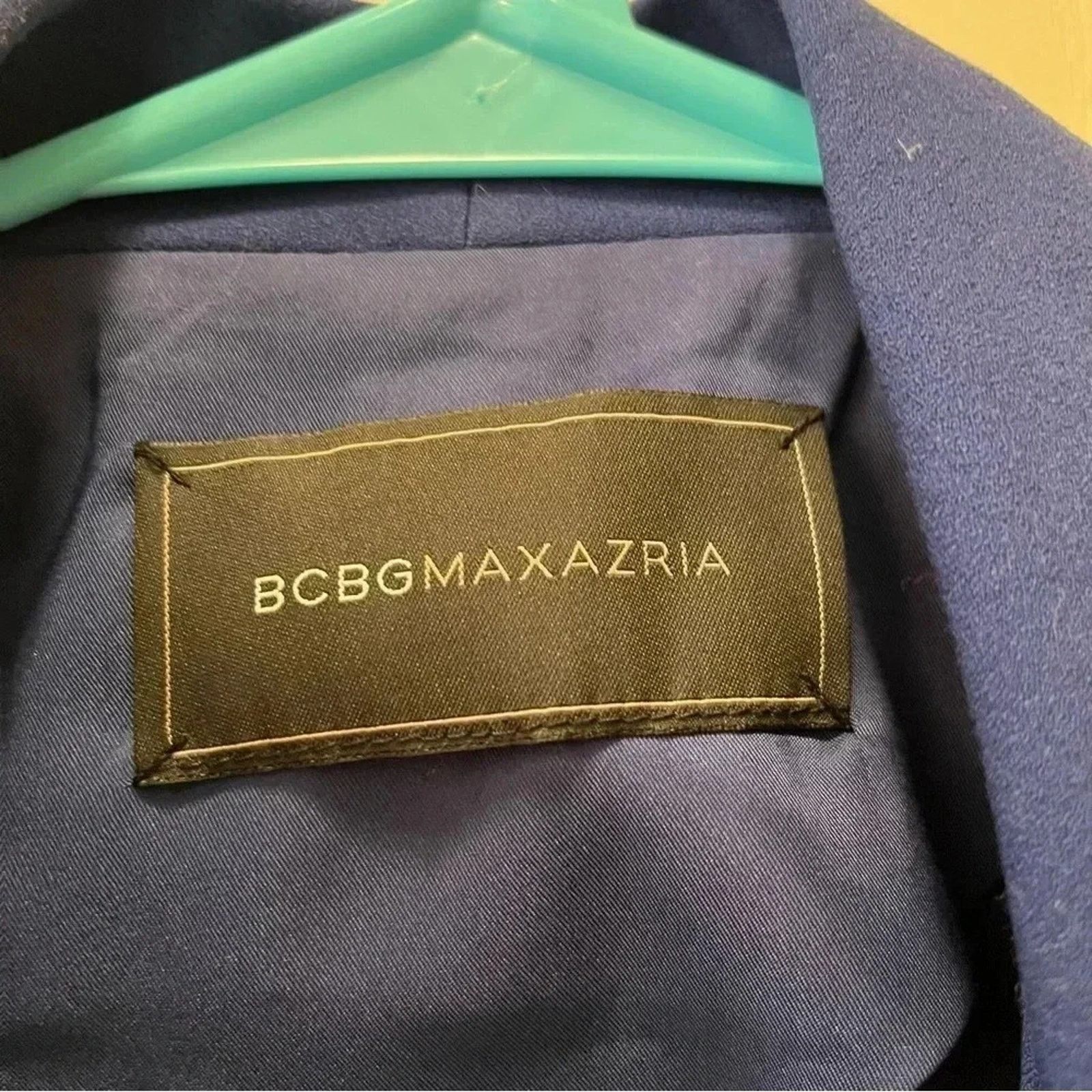Bcbgmaxazria BCBG MAXAZRIA Blue Depth Drape Lapel Blazer Jacket Size XS Size XS / US 0-2 / IT 36-38 - 2 Thumbnail