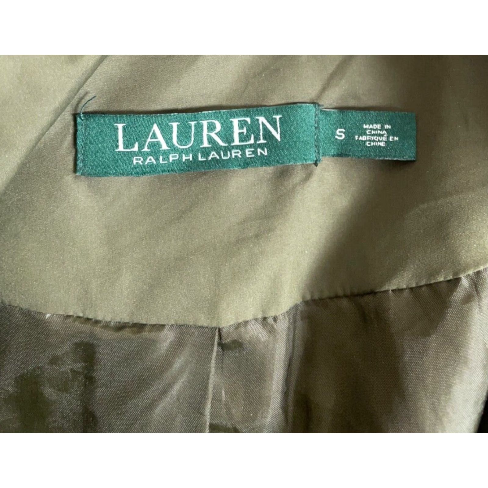 Ralph Lauren Lauren Ralph Lauren Down Puffer Parka Women's Small Olive Green Faux Fur Hood Size S / US 4 / IT 40 - 3 Thumbnail