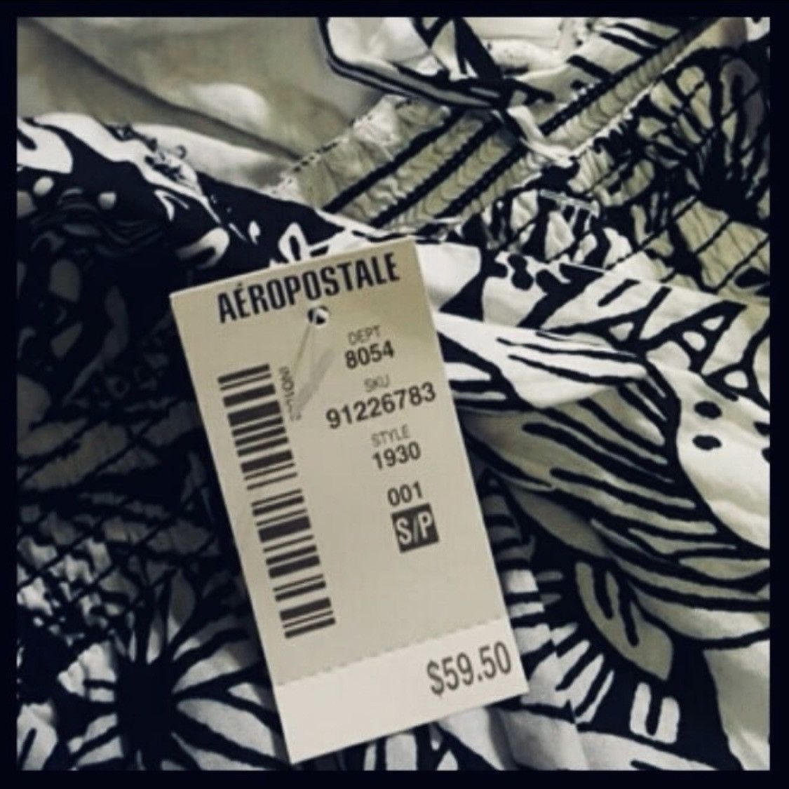 Aeropostale Black and white floral maxi dress with Pink hem Size L / US 10 / IT 46 - 11 Thumbnail