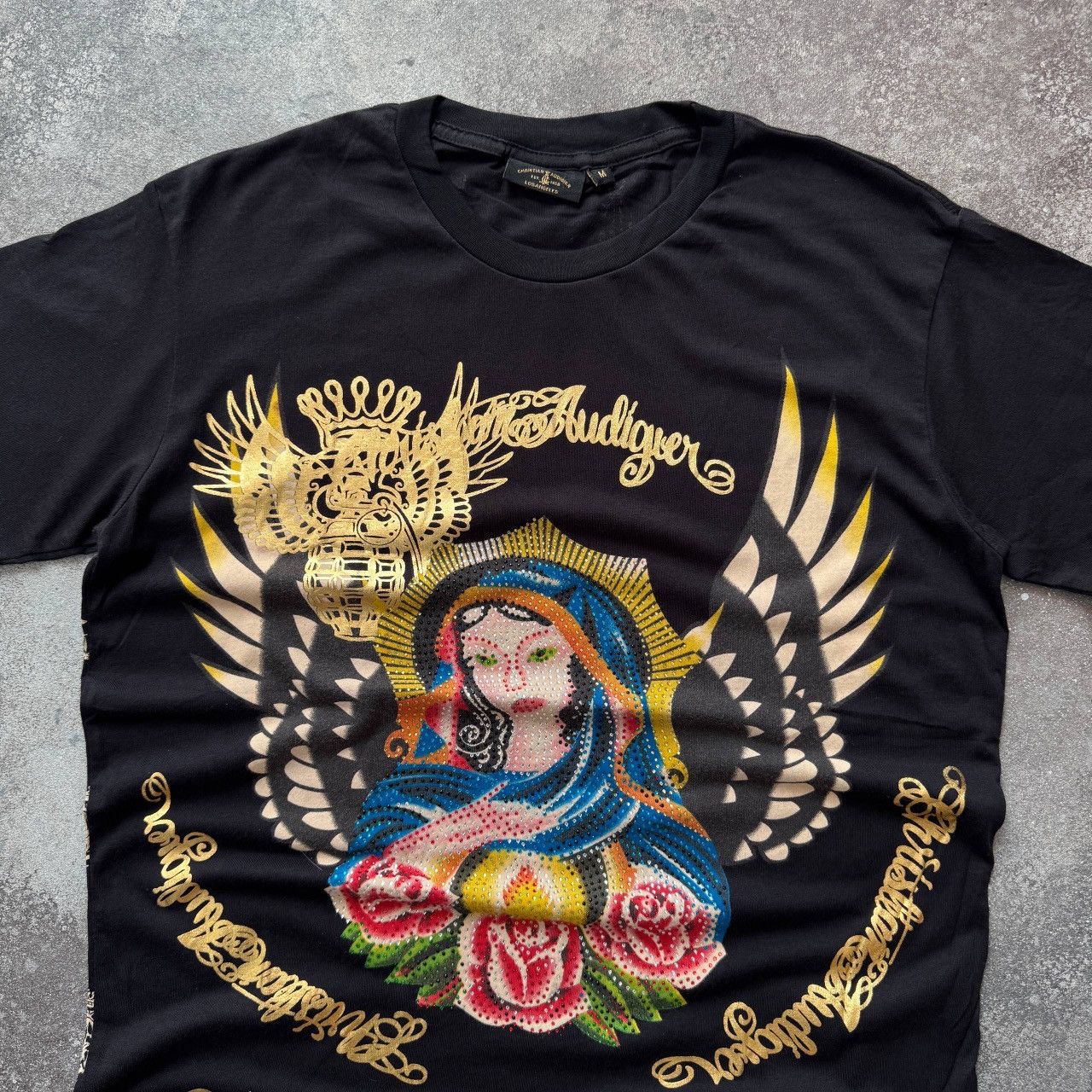 Christian Audigier Christian Audigier (Ed Hardy) Rhinestones Y2K T-Shirt Size US M / EU 48-50 / 2 - 4 Thumbnail