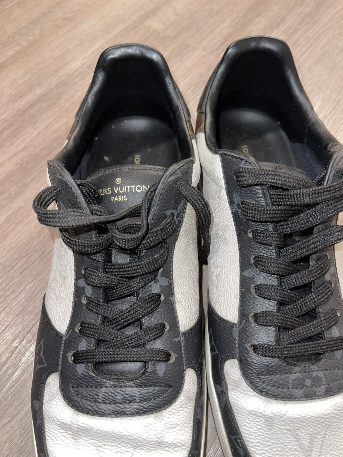Louis Vuitton Louis Vuitton Rivoli Sneakers - Black, white, brown Size US 10 / EU 43 - 4 Thumbnail