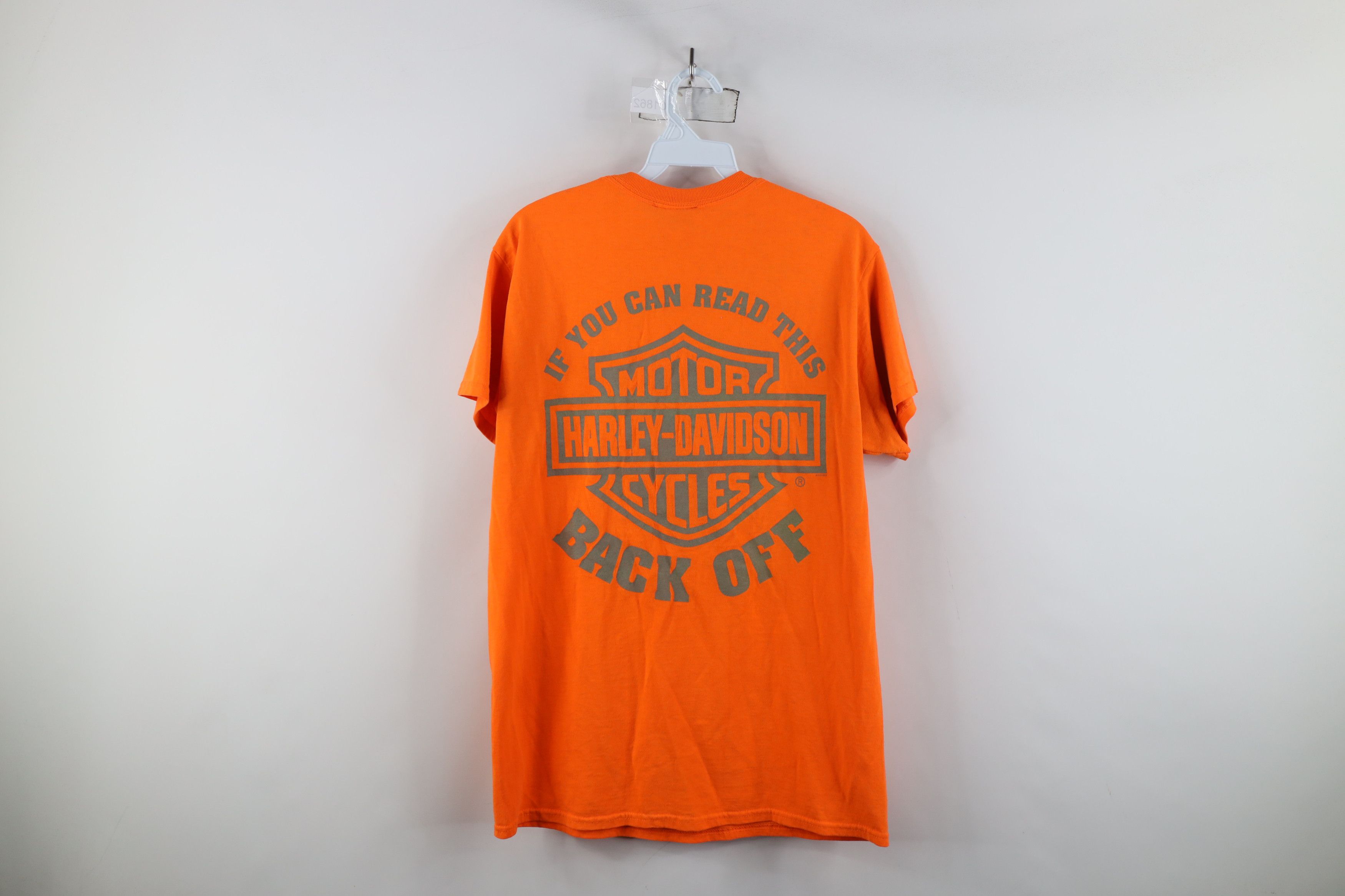Harley Davidson × Vintage Vintage Y2K Harley Davidson Big Logo T-Shirt Blaze Orange Size US M / EU 48-50 / 2 - 12 Thumbnail