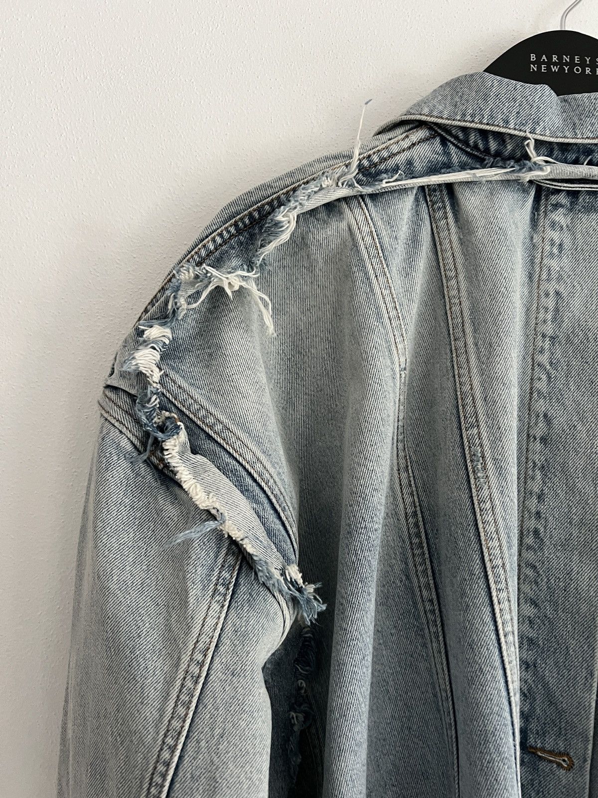 Balenciaga Lost Tape Reconstructed Raw Hem Denim Jacket - 2 Size US L / EU 52-54 / 3 - 5 Thumbnail