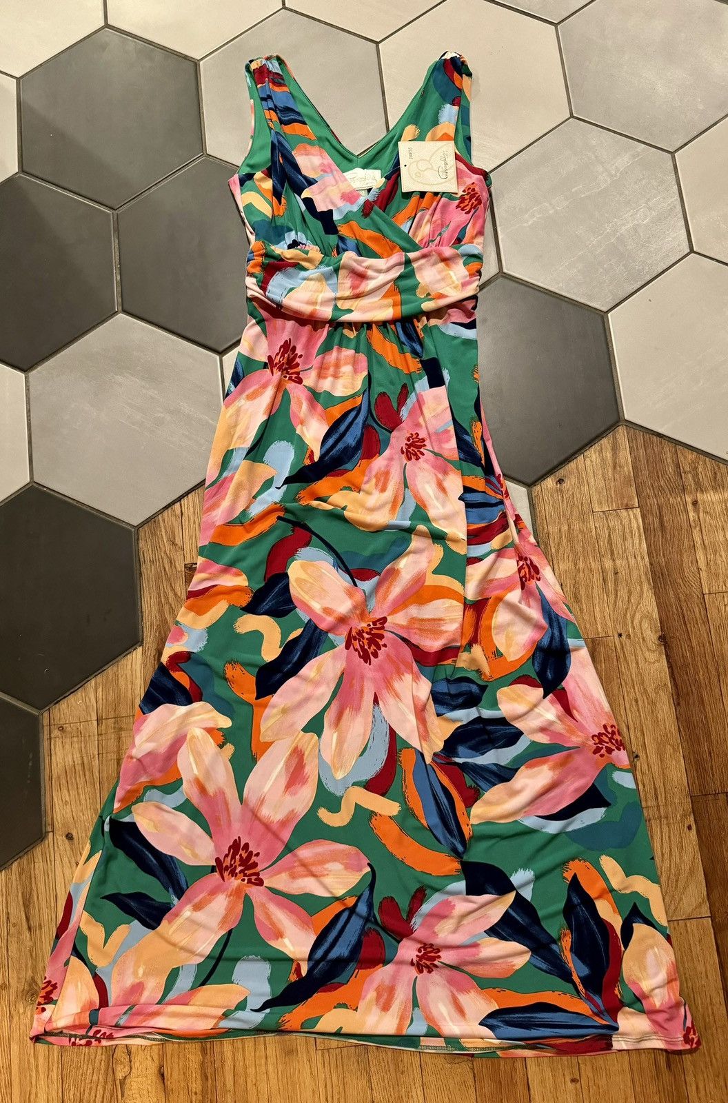 Other NWT Pappagallo long maxi floral bright summer dress XS Size XS / US 0-2 / IT 36-38 - 1 Thumbnail