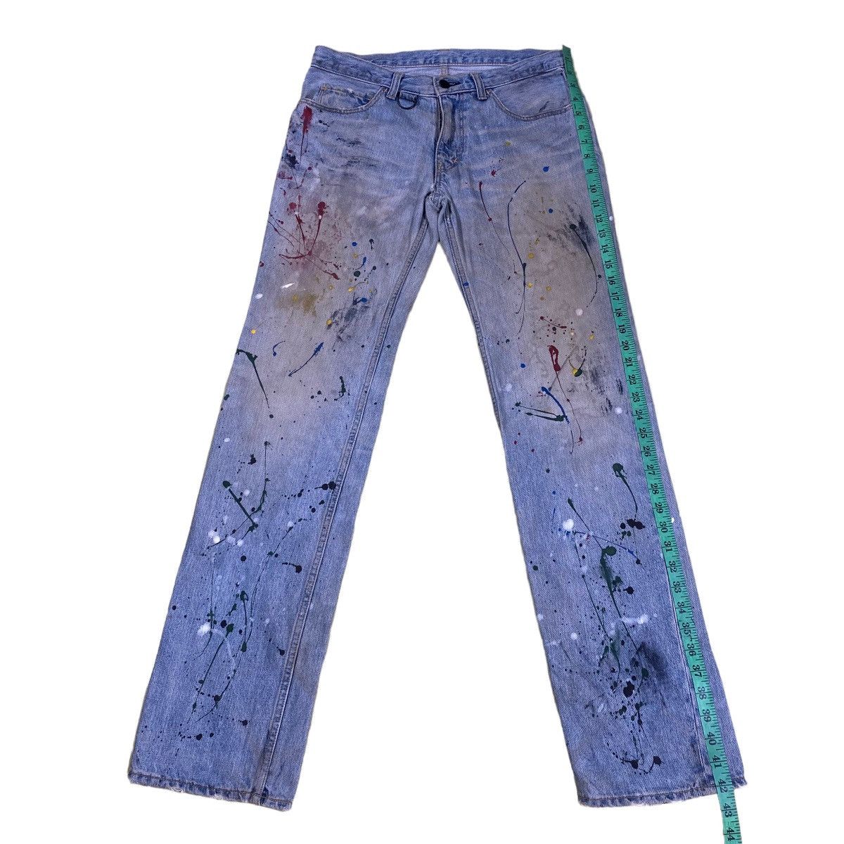 Number (N)ine × Takahiromiyashita The Soloist. SS06 Number Nine Painted D-Ring Crying Heart Pain Denim Size US 32 / EU 48 - 20 Thumbnail