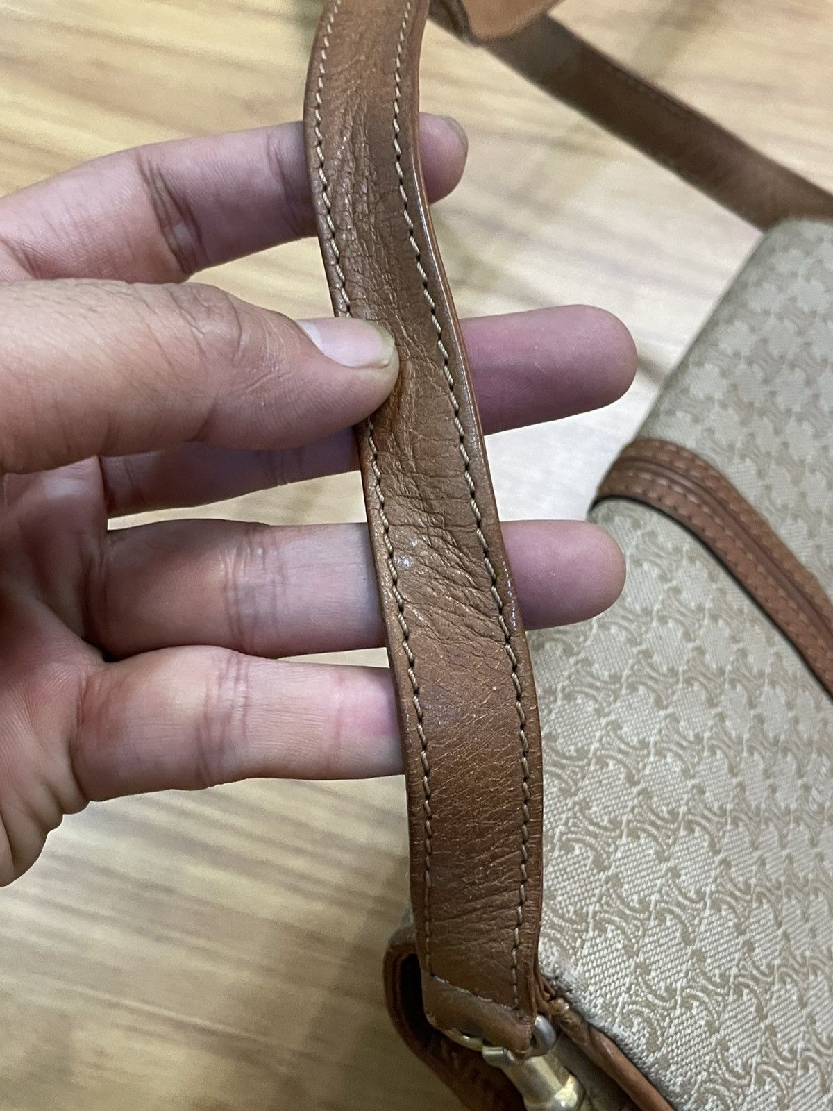 Celine Vintage Celine Macadam Blason Leather Shoulder Bag (M06) Size ONE SIZE - 10 Thumbnail