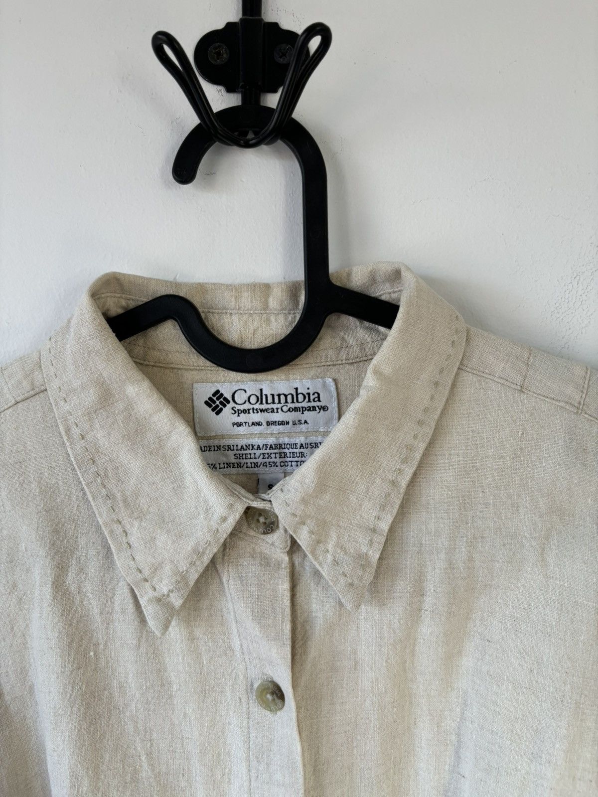 Columbia × Vintage Vintage Columbia Linen Shirt Size S / US 4 / IT 40 - 4 Thumbnail